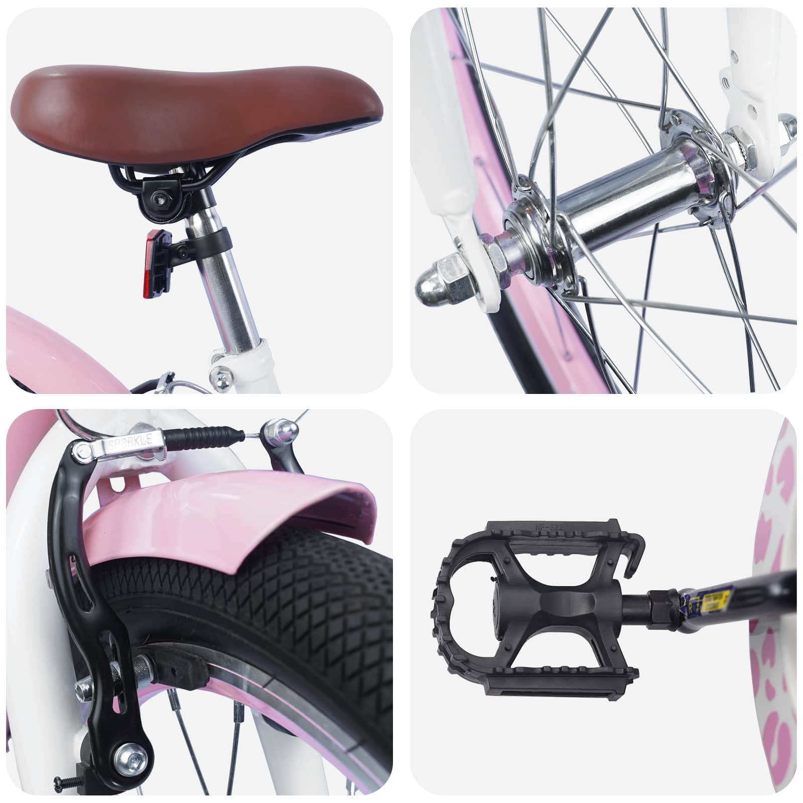 vidaXL Kinderfahrrad 20 Zoll für 6-11 Jahre alt Hellrosa