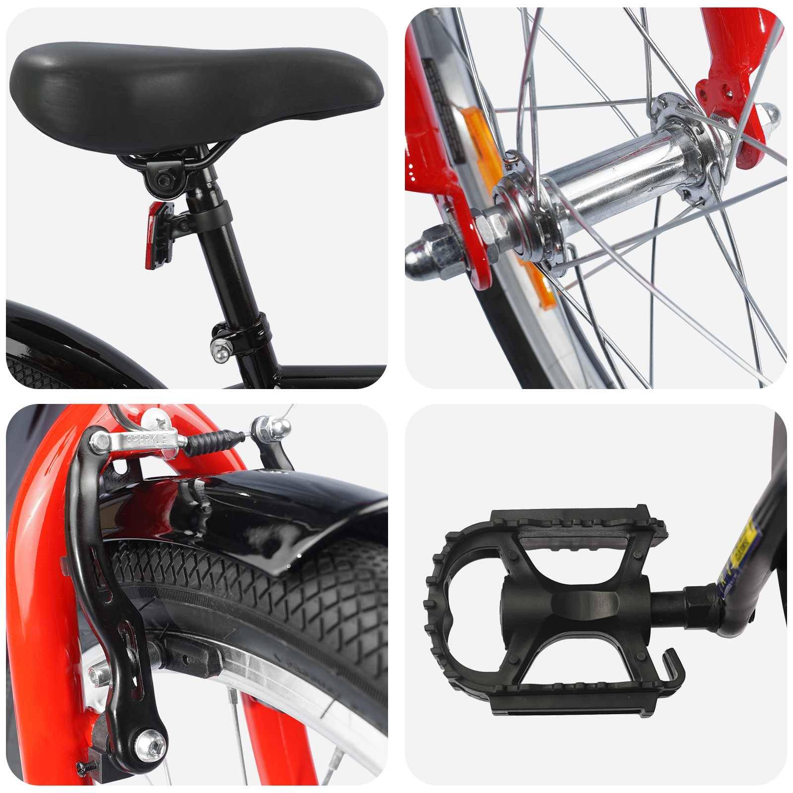 vidaXL Kinderfahrrad 18 Zoll für 5-7 Jahre alt Schwarz