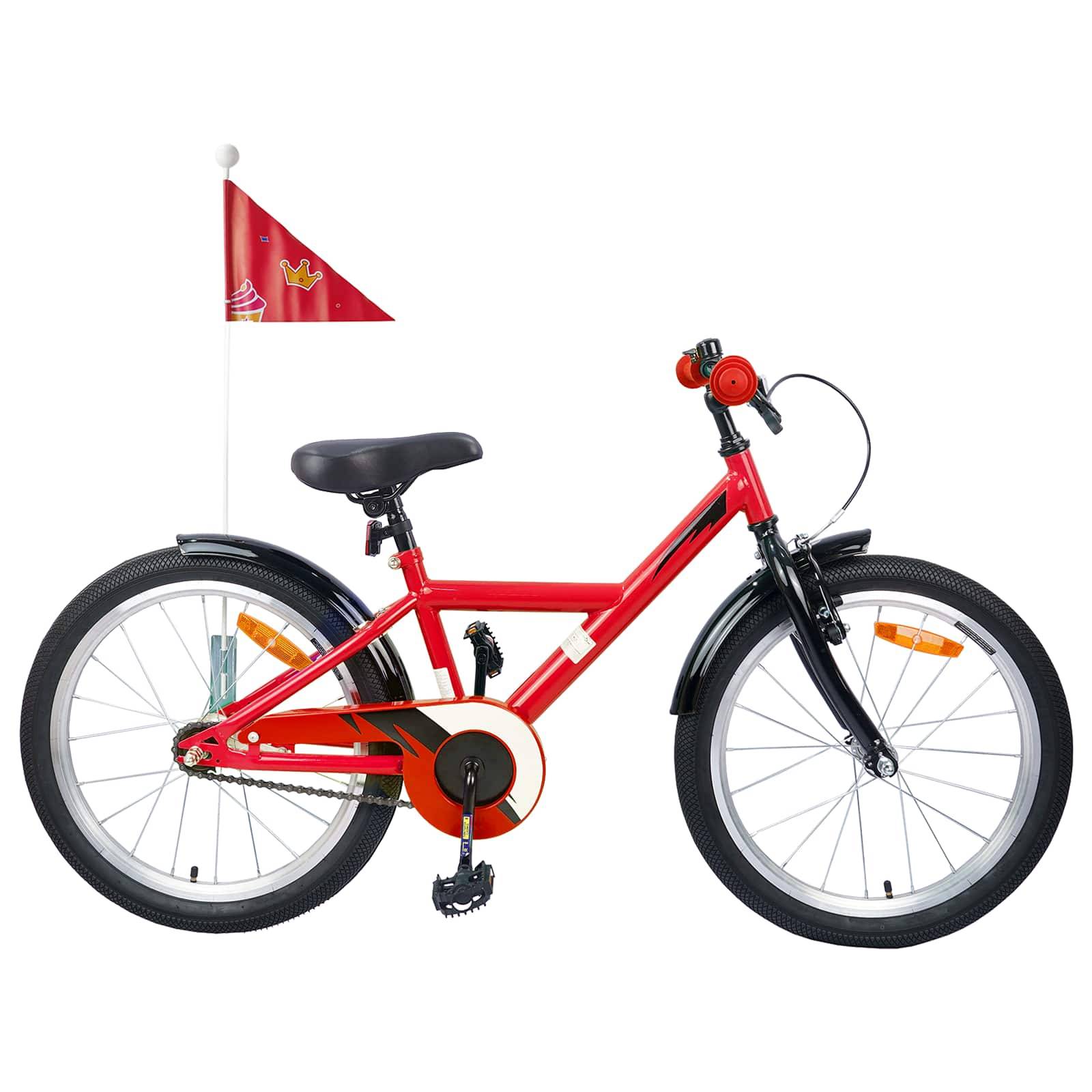 vidaXL Kinderfahrrad 18 Zoll für 5-7 Jahre alt Rot