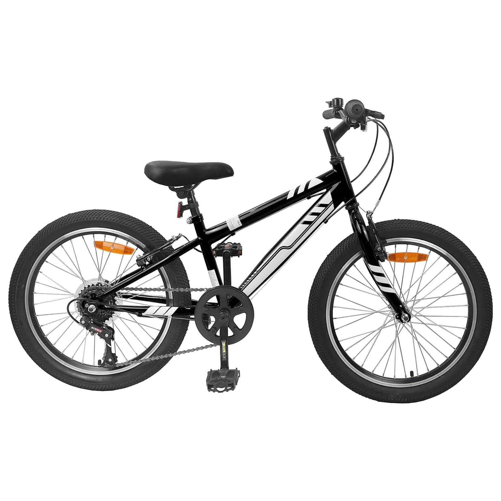 vidaXL Mountainbike 24 Zoll 6-Speed für 8-12 Jahre Schwarz