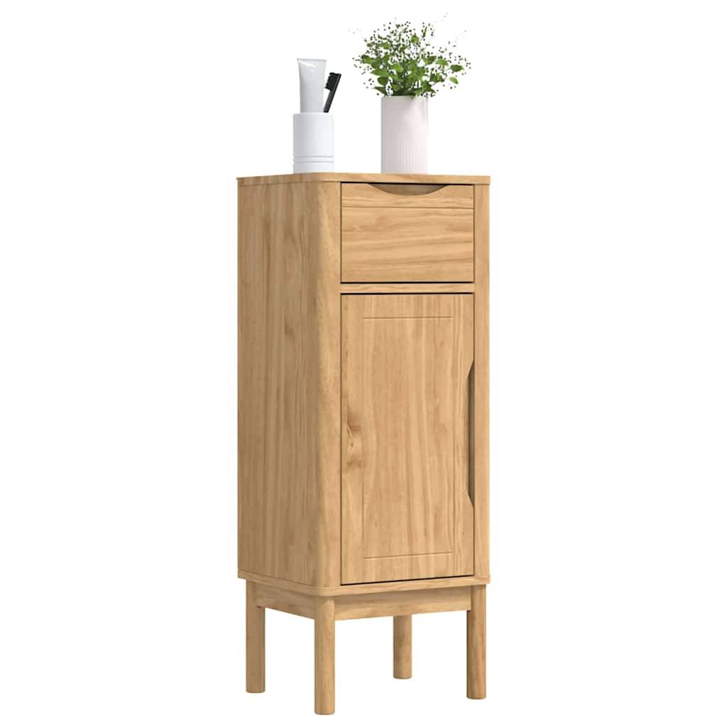 vidaXL Badezimmerschrank mit Regal FLORO Wachsbraun 35 x 30 x 90 cm