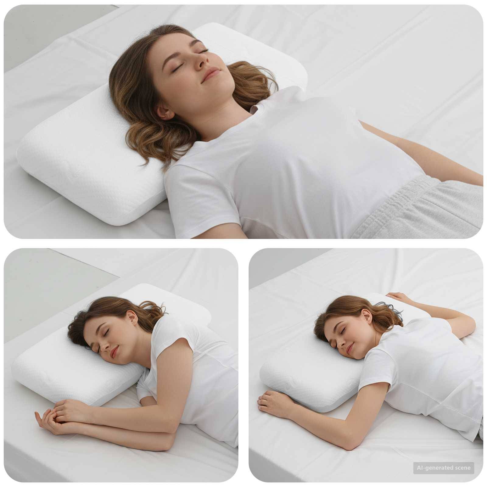 vidaXL Schlafkissen Uni Weiß 70 x 36 x 7 cm Viscoschaum