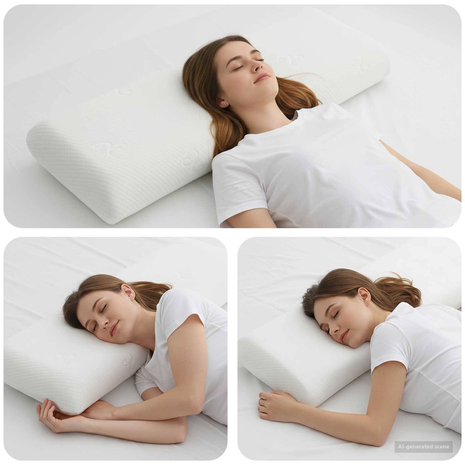 vidaXL Schlafkissen Uni Weiß 105 x 36 x 13 cm Gel-Speicherschaum