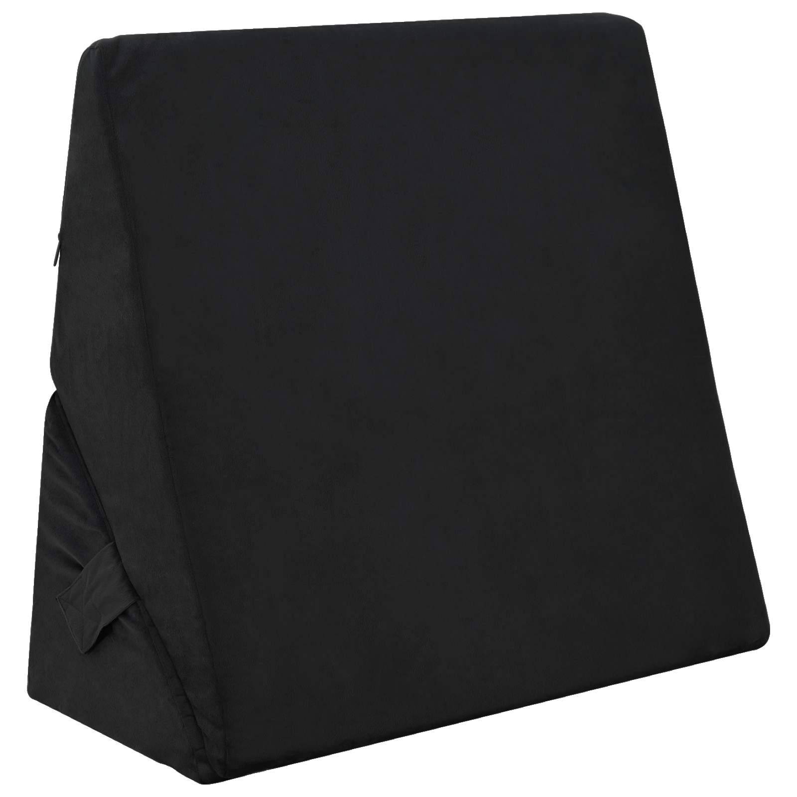 vidaXL Keil Kopfkissen Schwarz 55 x 55 x 26 cm Viscoschaum