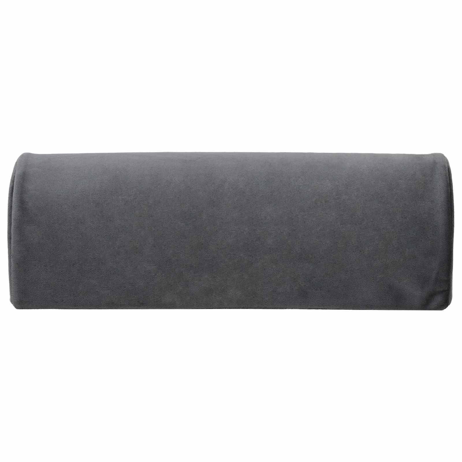 vidaXL Fußstützenkissen Uni Grau 42 x 18 x 13 cm PU-Schaum