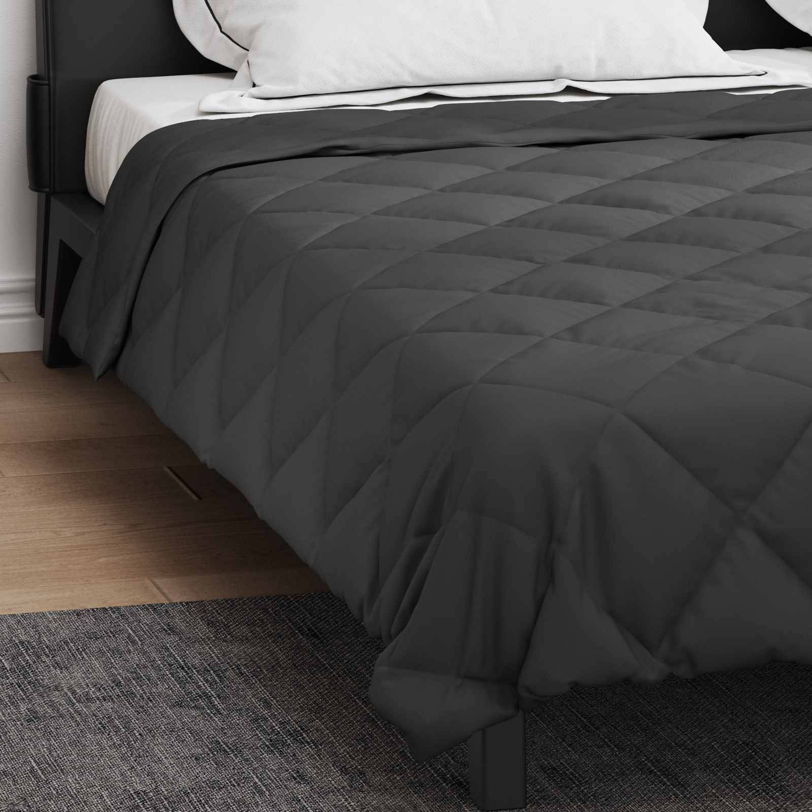 vidaXL Sommerdecke Anthrazit 220 x 240 cm Mikrofaser