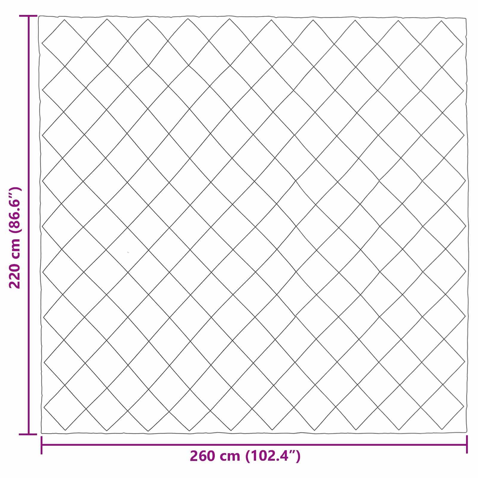 Diamant-Quiltmuster mit den Maßen 220 cm (86,6