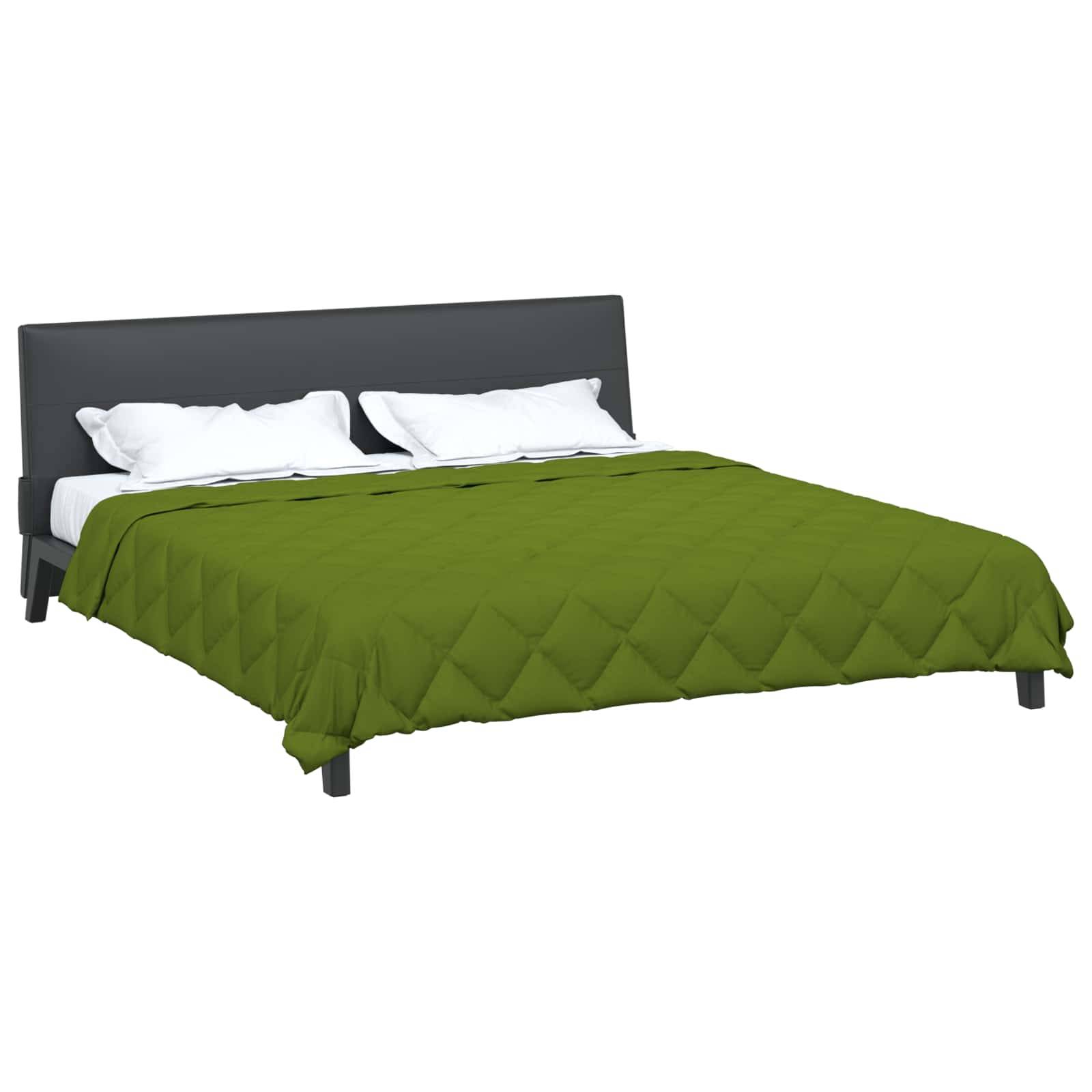 vidaXL Ganzjahresbettdecke Grün 200 x 240 cm Mikrofaser