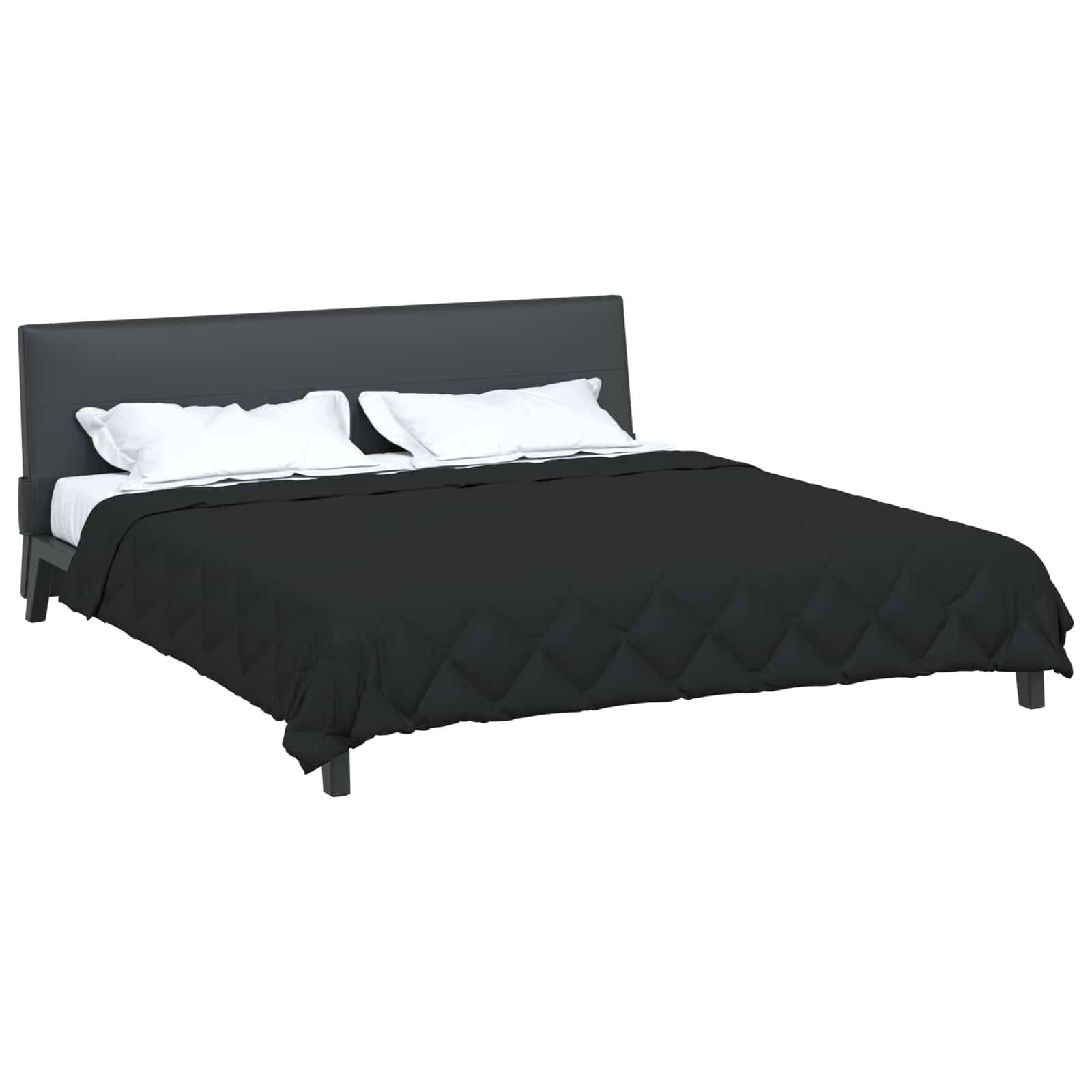 vidaXL Ganzjahresbettdecke Schwarz 200 x 200 cm Mikrofaser