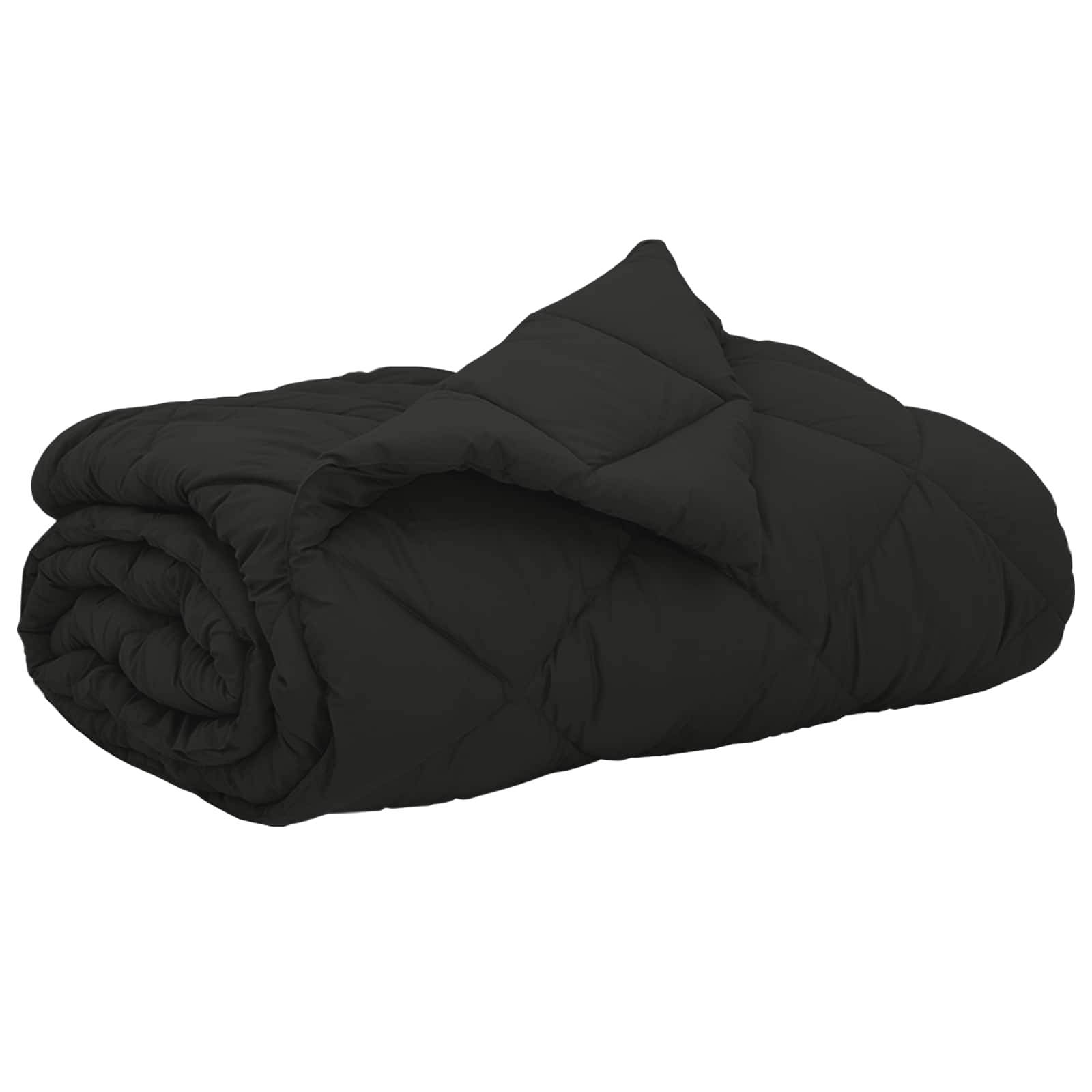vidaXL Sommerdecke Schwarz 220 x 260 cm Mikrofaser