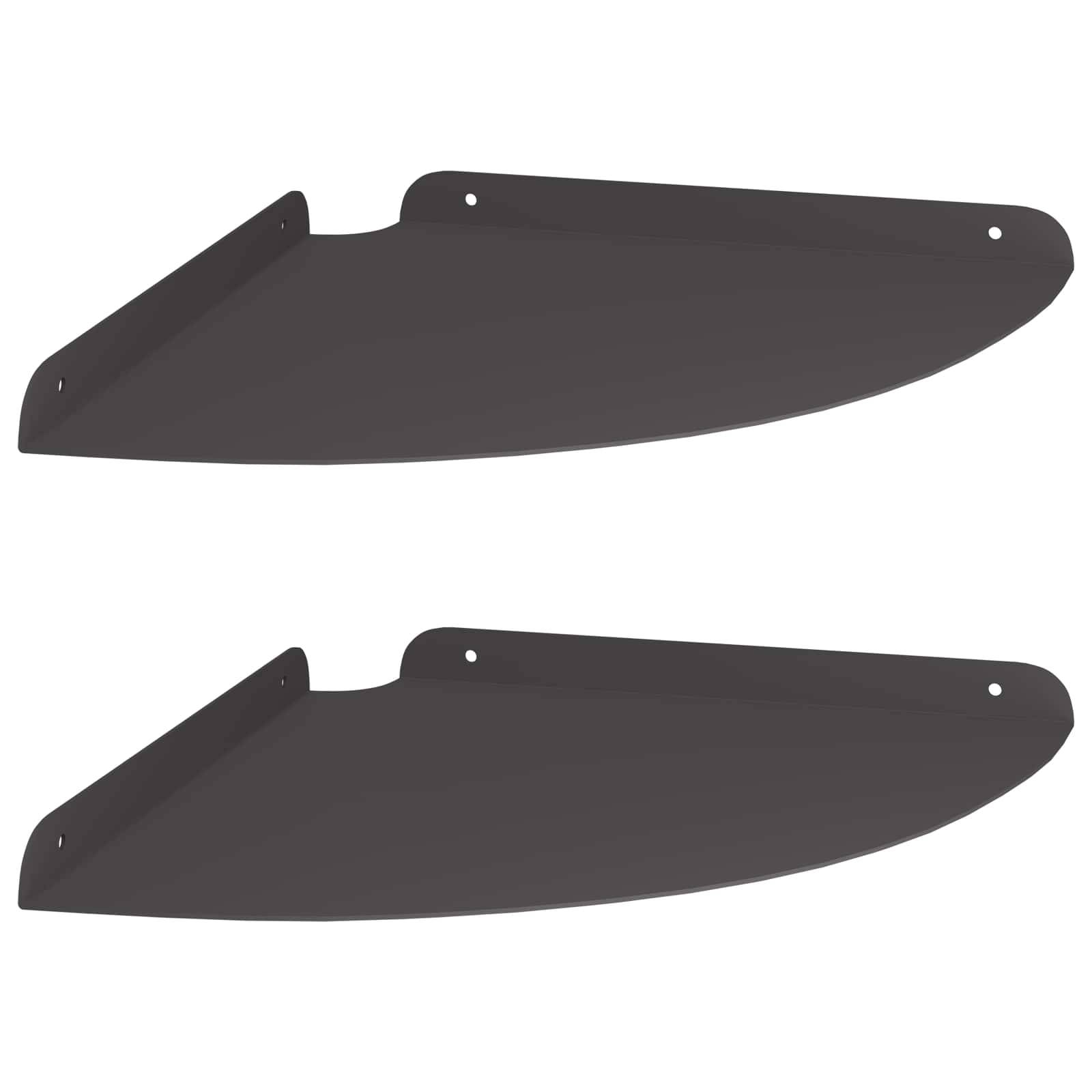 vidaXL Eckregal zum Schweben mit Regal 2 pcs Schwarz 30 x 30 x 2 cm
