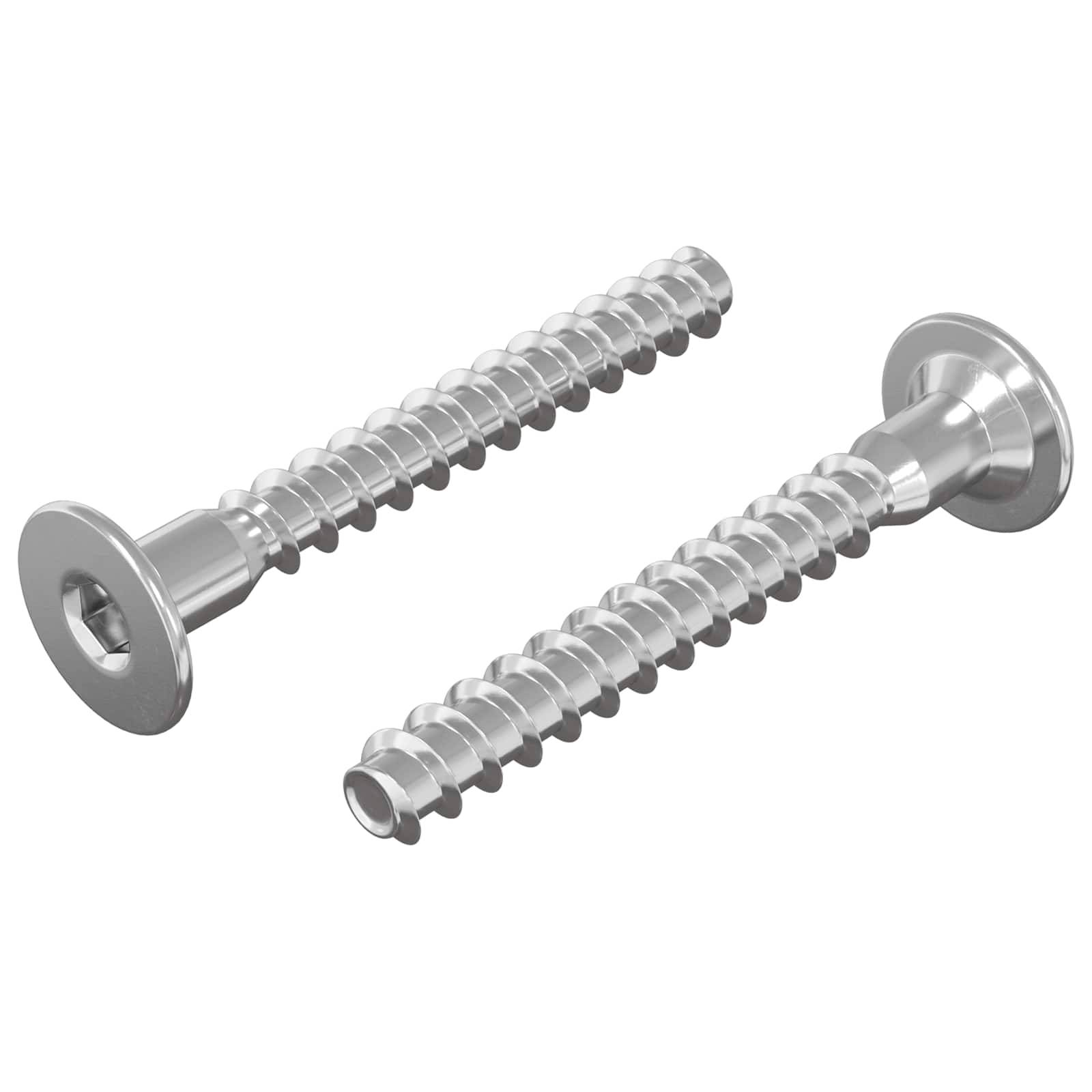 vidaXL Confirmat-Schrauben 2 pcs Silber Ø5 x 40 mm Metall