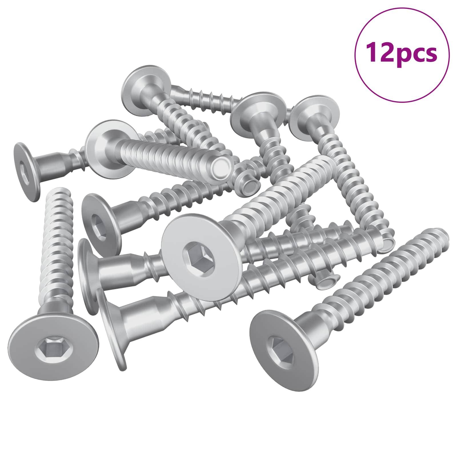 vidaXL Confirmat-Schrauben 12 pcs Silber Ø5 x 40 mm Metall
