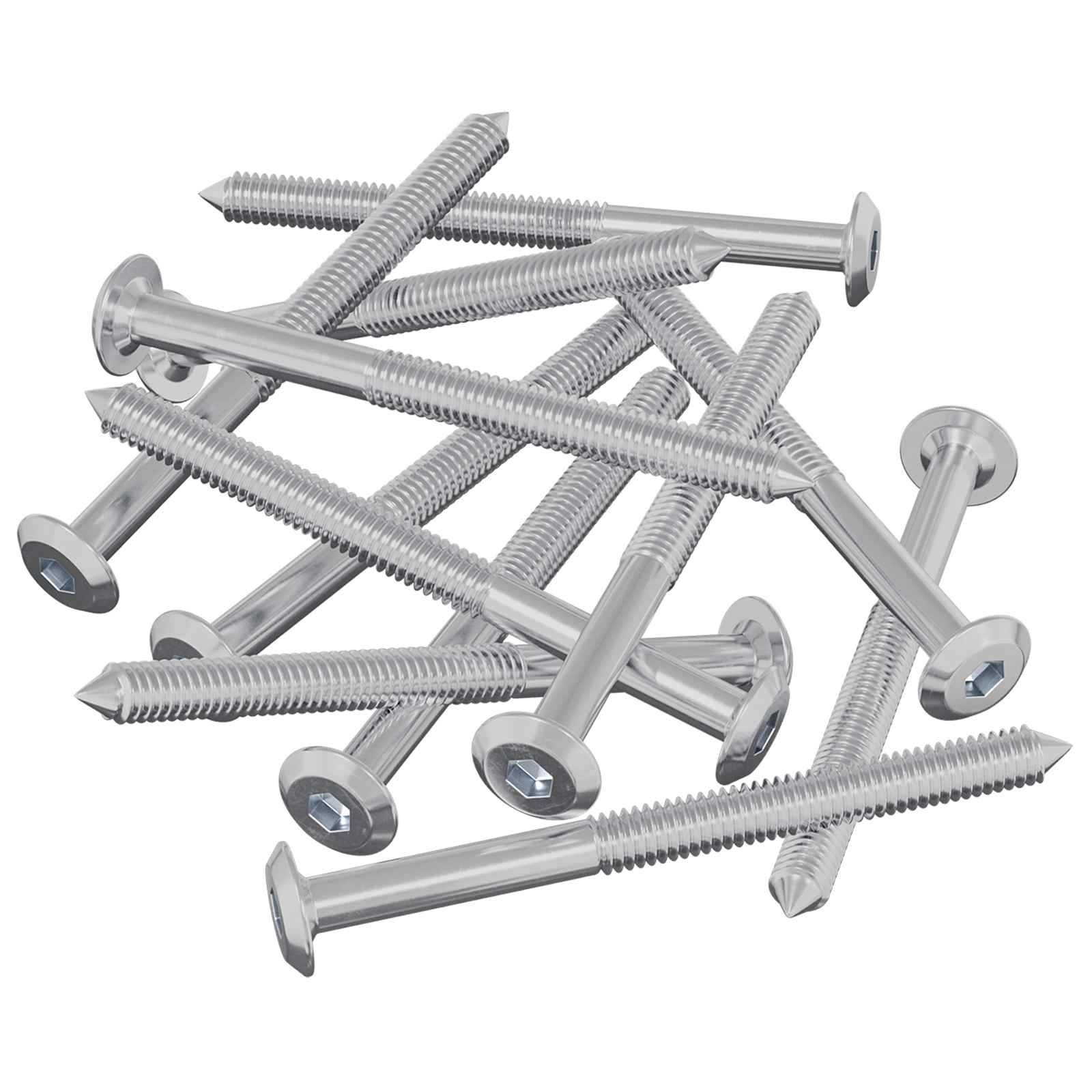 vidaXL Möbel-Schrauben 12 pcs Silber M6 x 85 mm Stahl