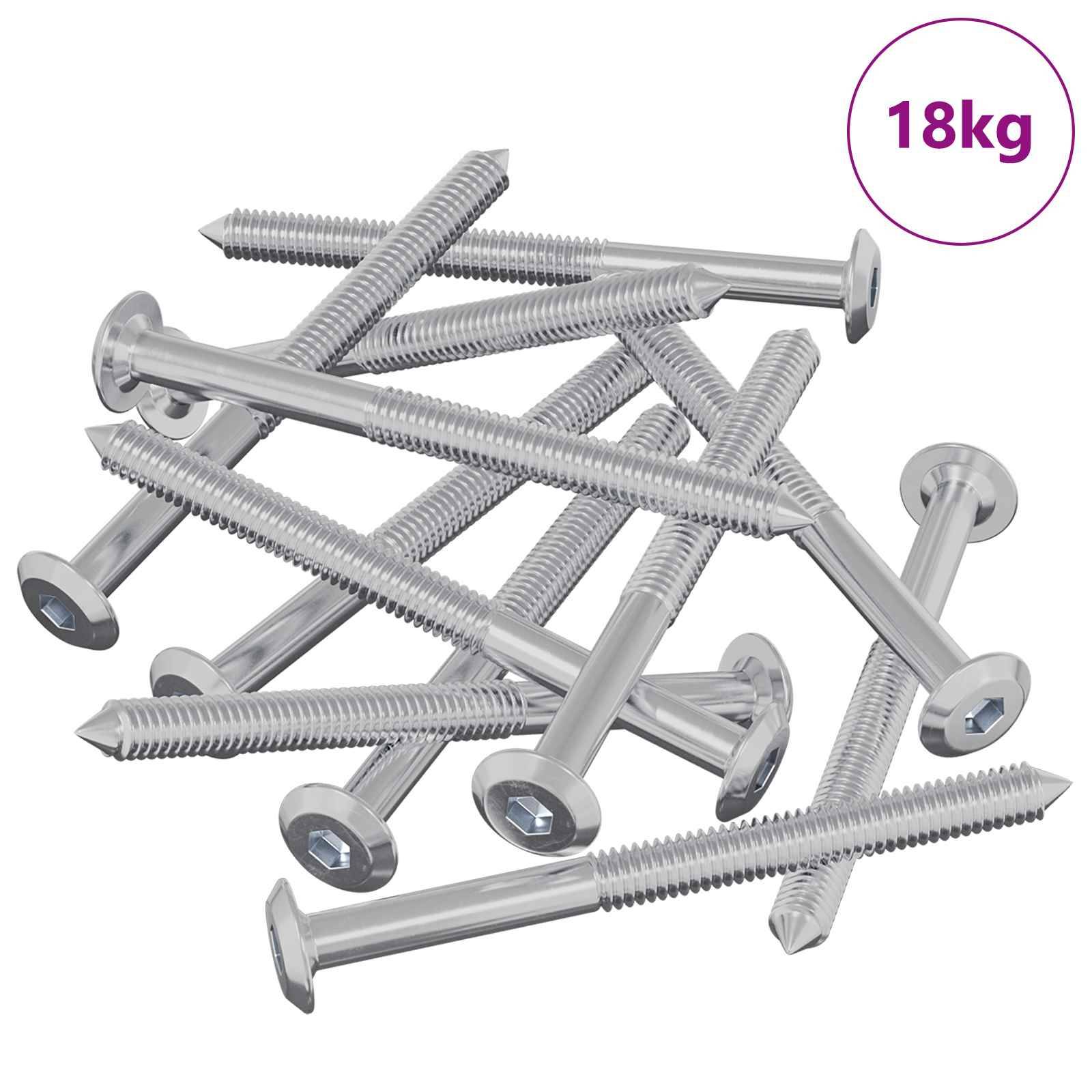 vidaXL Möbel-Schrauben 1200 pcs Silber Stahl