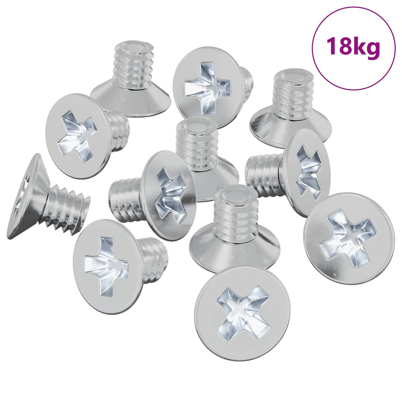vidaXL Senkkopfschrauben 32727 pcs Silber Eisen