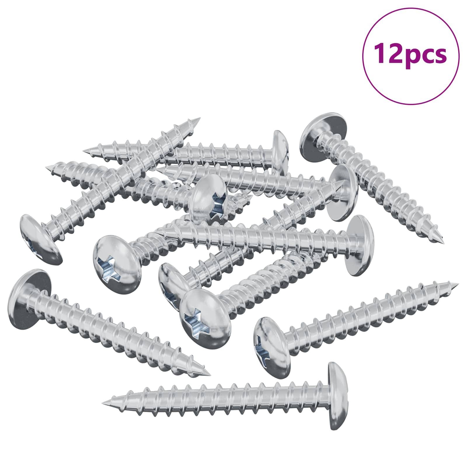 vidaXL Holzschraube 12 pcs Silber M4 x 28 mm Eisen