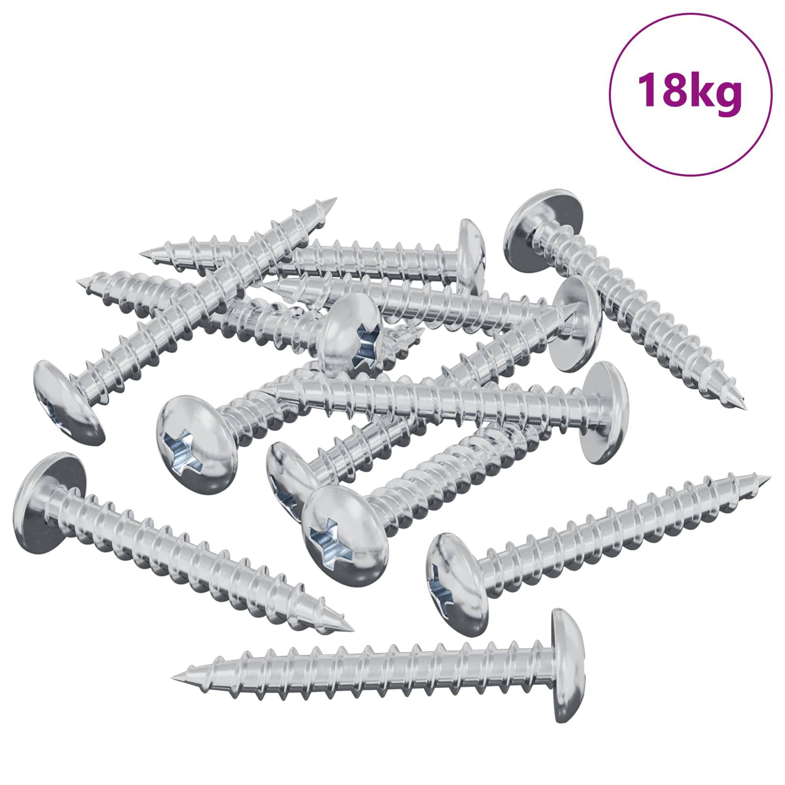 vidaXL Holzschraube 8182 pcs Silber M4 x 28 mm Eisen
