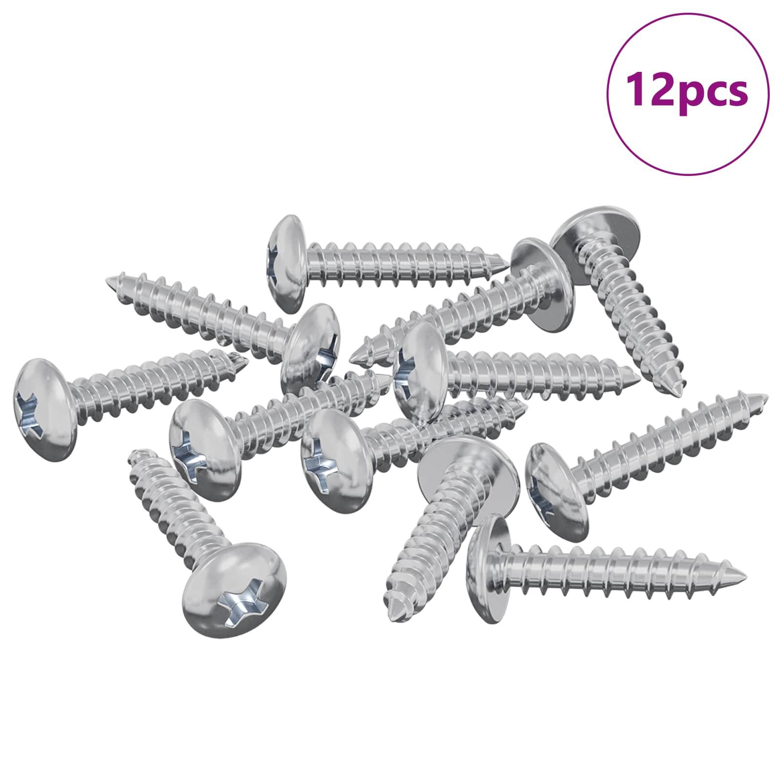 vidaXL Holzschrauben 12 pcs Silber M3,5 x 20 mm Stahl
