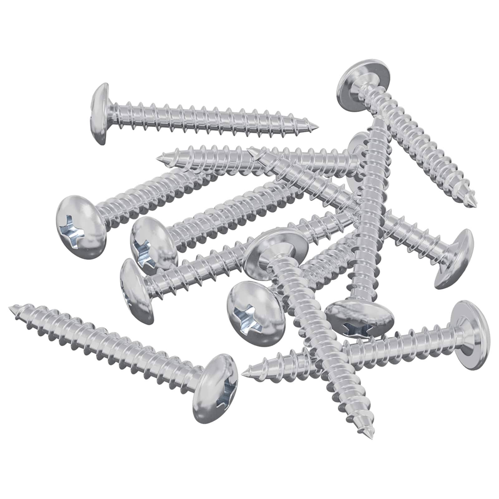 vidaXL Holzschrauben 12 pcs Silber M4 x 28 mm Stahl