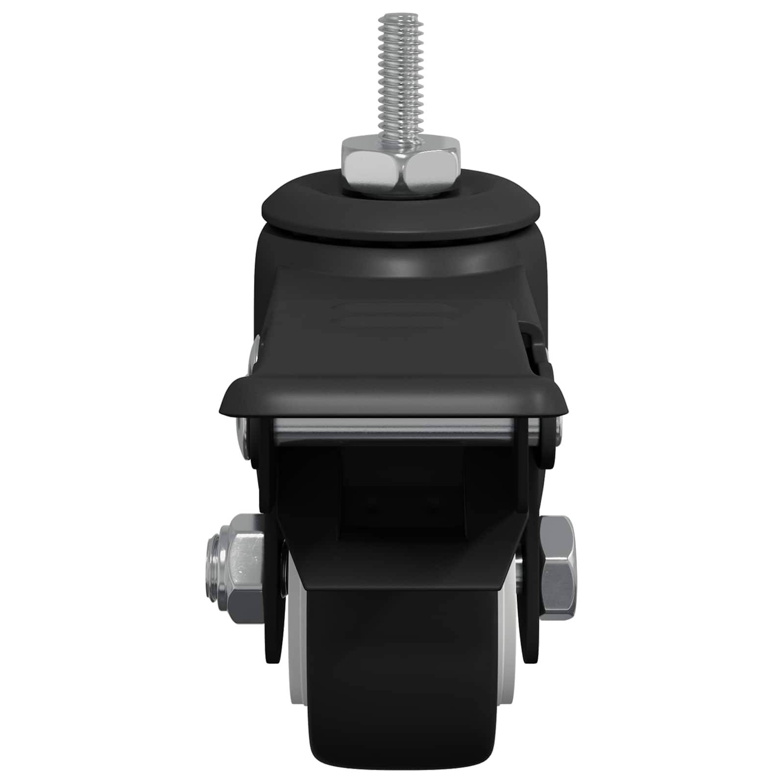 vidaXL Rollen 2 pcs Schwarz M6 x 37 mm Eisen und Nylon