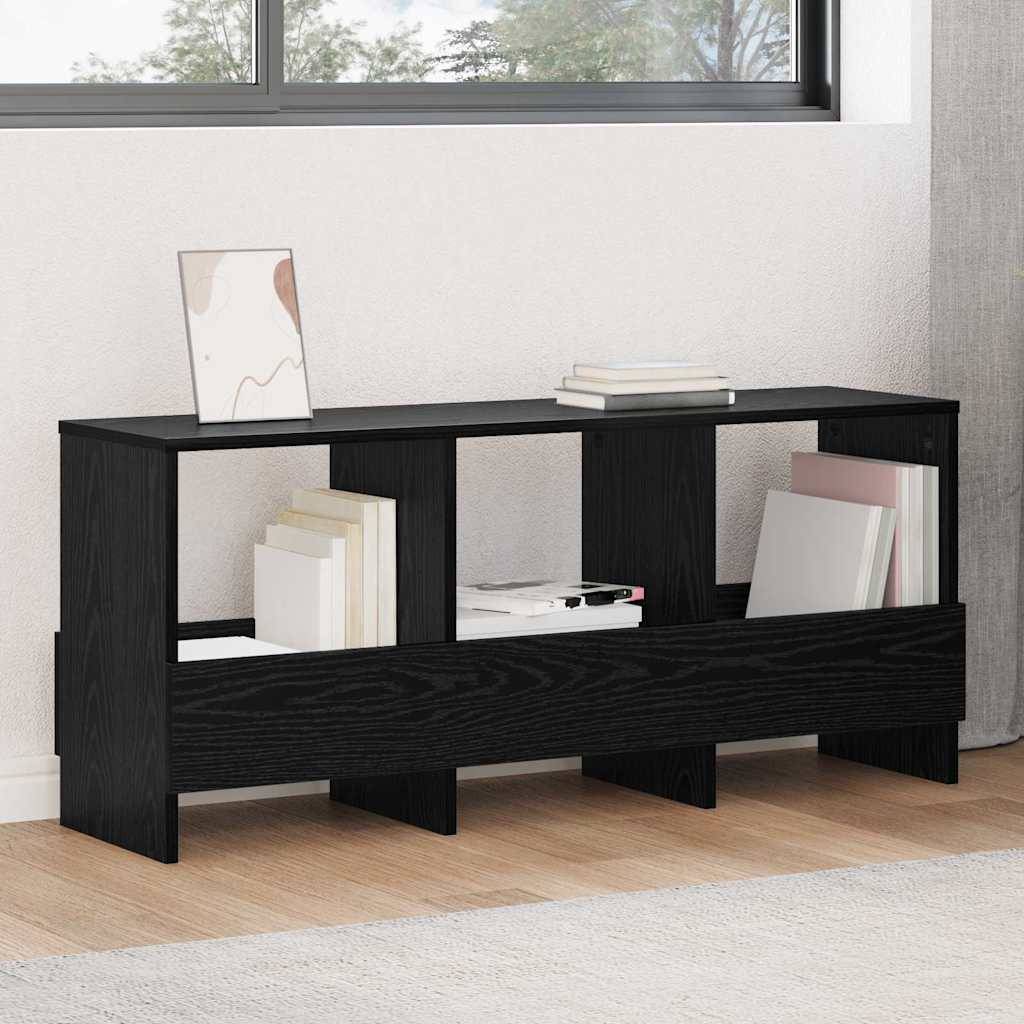 vidaXL Magazinregal Schwarz Eichen-Optik 102 x 30 x 45 cm