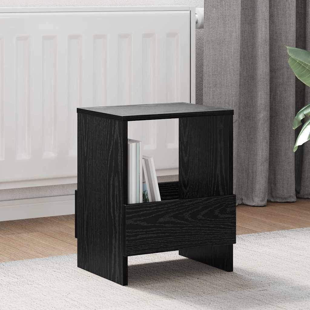 vidaXL Magazinregal Schwarz Eichen-Optik 35 x 30 x 45 cm