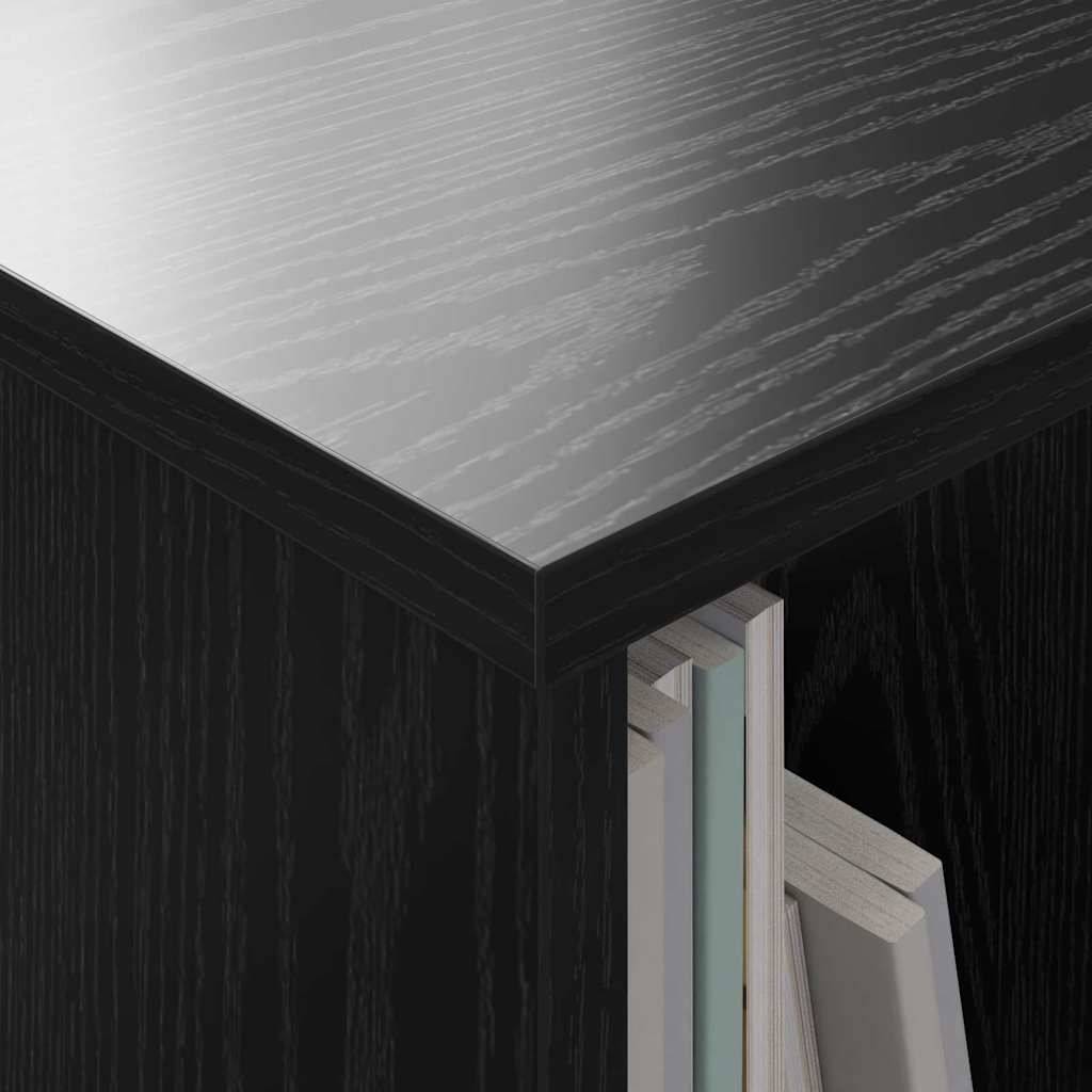 vidaXL Magazinregal Schwarz Eichen-Optik 35 x 30 x 45 cm