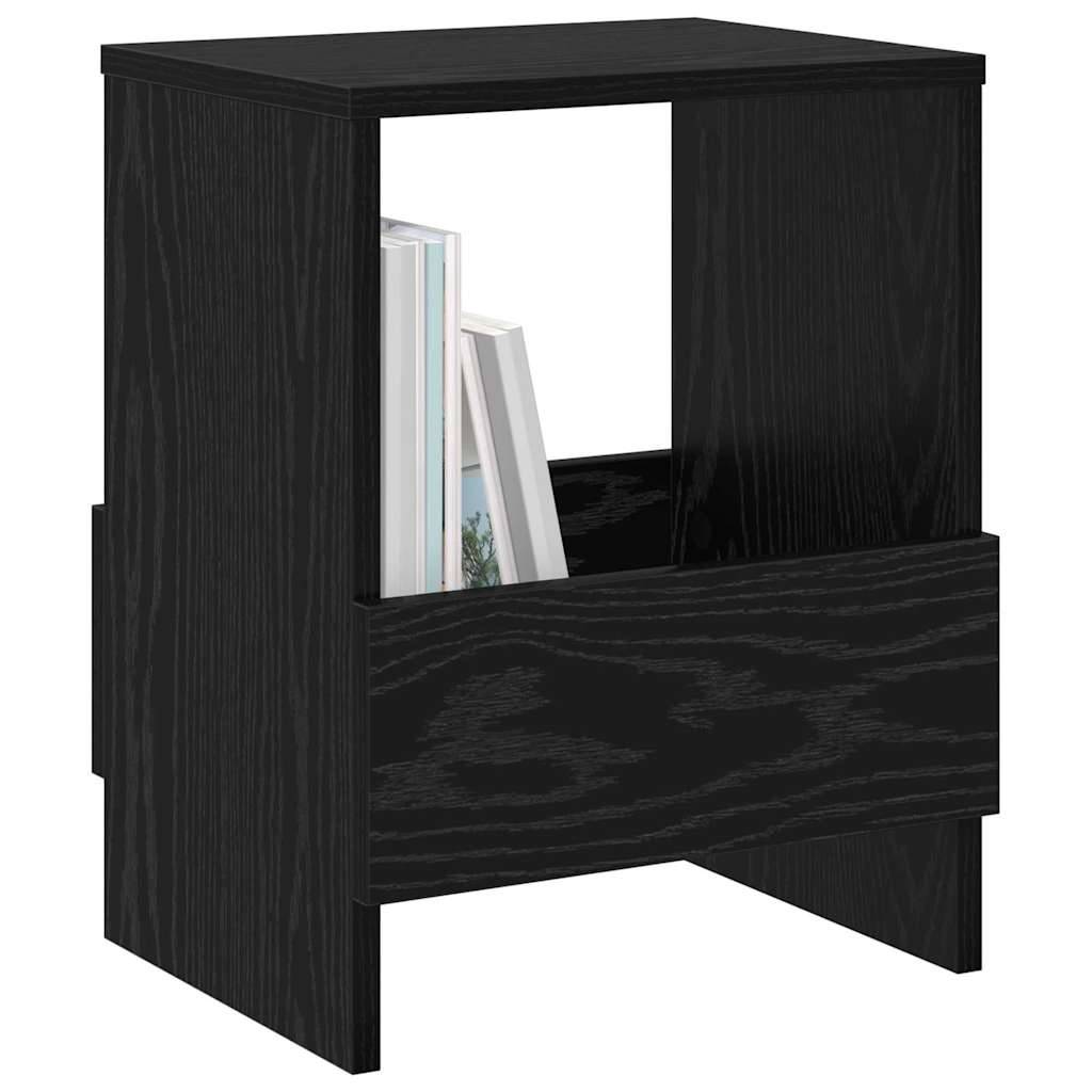 vidaXL Magazinregal Schwarz Eichen-Optik 35 x 30 x 45 cm