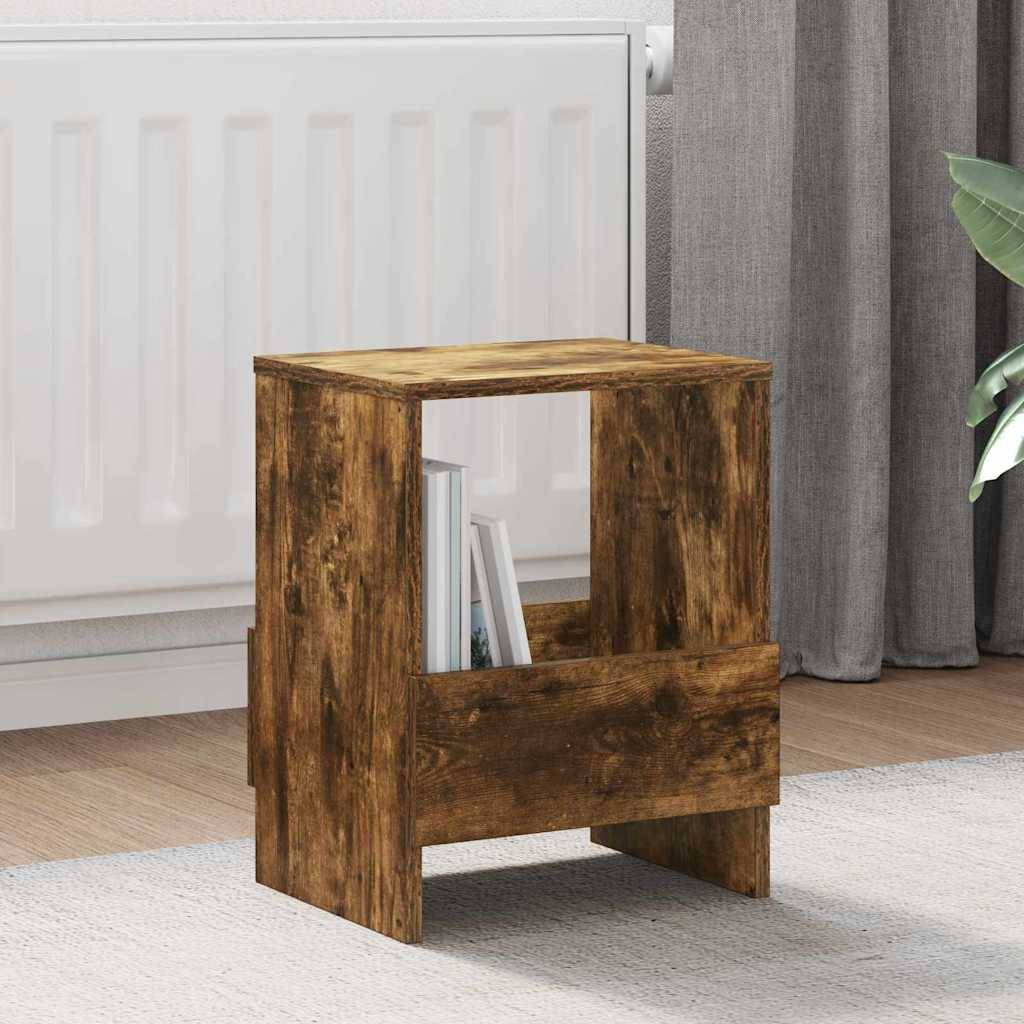 vidaXL Magazinregal Geräucherte Eiche 35 x 30 x 45 cm