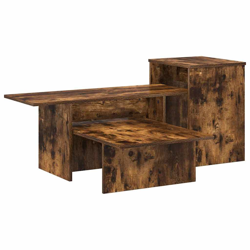 vidaXL Konsolentisch Geräucherte Eiche 91,5 x 35 x 38,5 cm