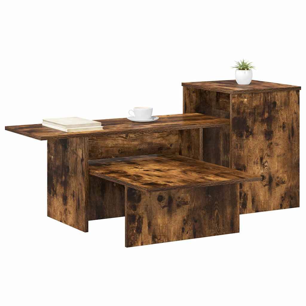 vidaXL Konsolentisch Geräucherte Eiche 91,5 x 35 x 38,5 cm
