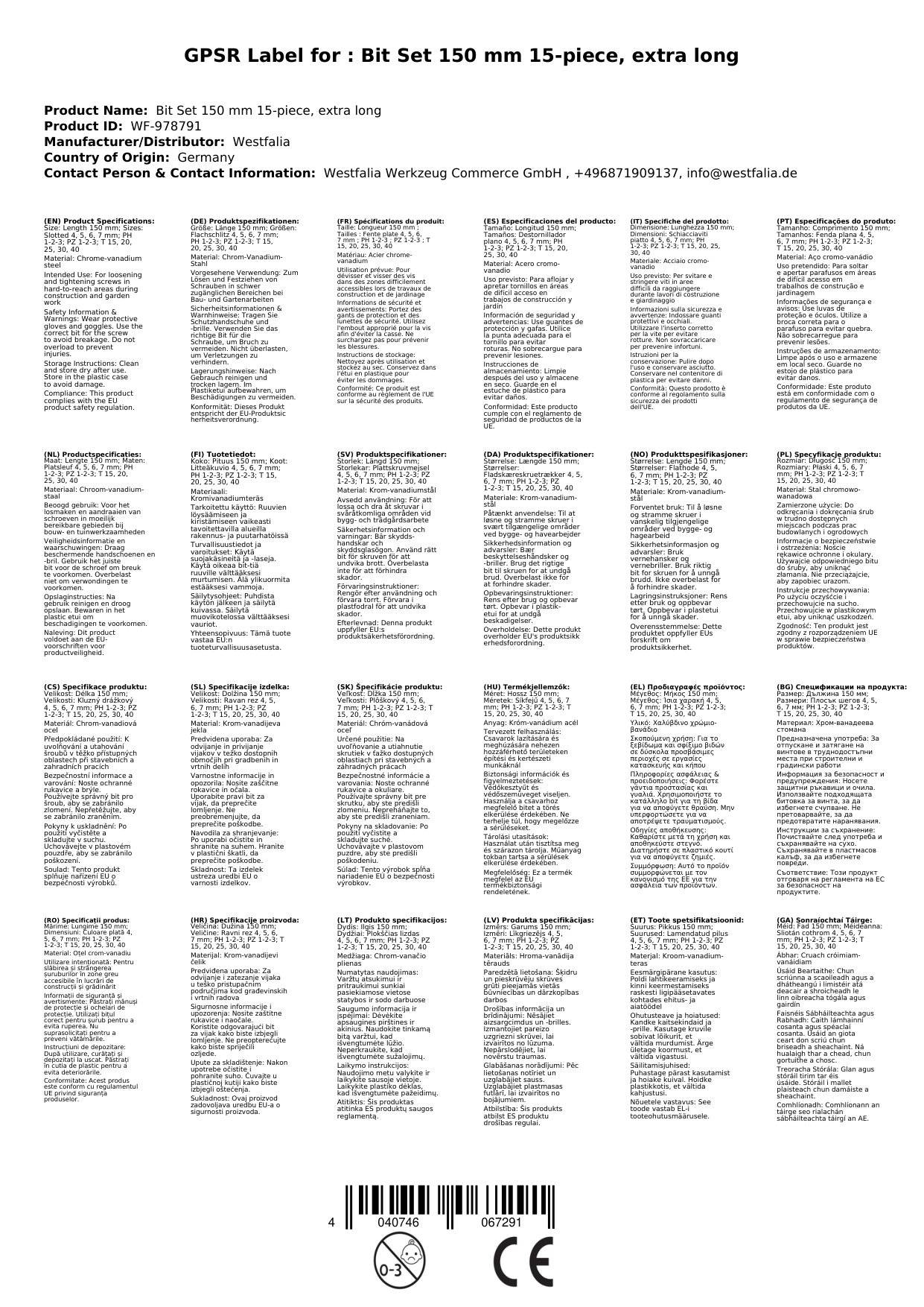 Das Bild zeigt ein Raster von nummerierten Codes mit Beschreibungen und entsprechenden numerischen und Buchstabenbezeichnern. Die Codes sind in Spalten organisiert.