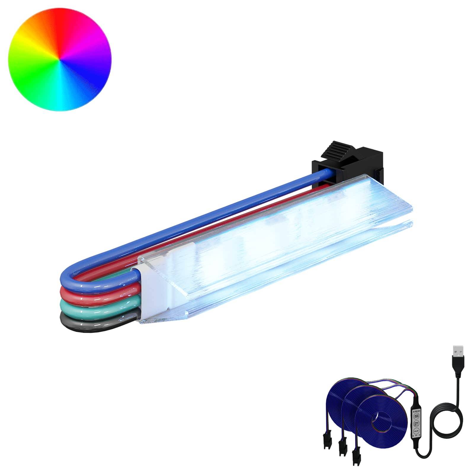 vidaXL LED Streifen 12 pcs Schwarz und Mehrfarbig 1745 mm