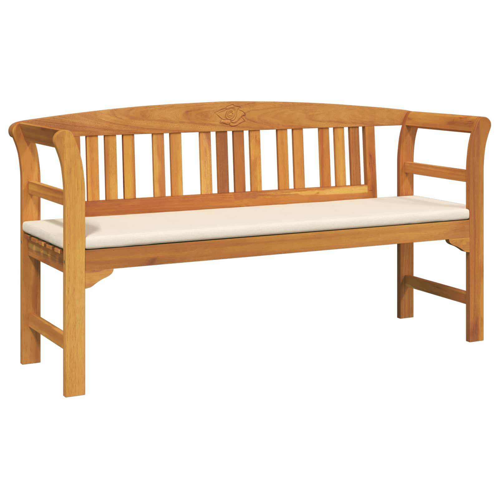 vidaXL Rosenbank Natur 157 x 46 x 82,5 cm Massivholz Akazie