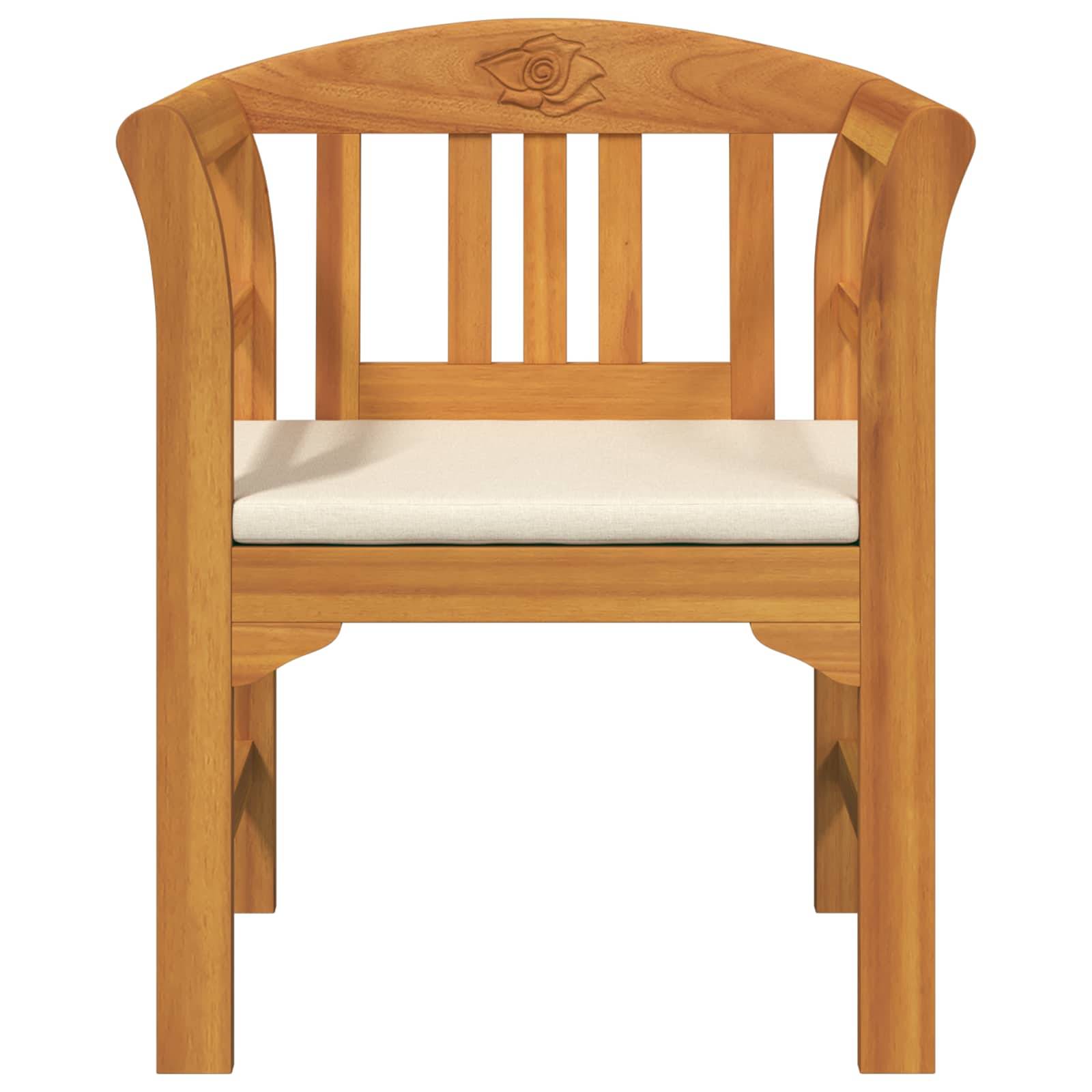vidaXL Rosenbank Natur 68,5 x 46 x 82,5 cm Massivholz Akazie