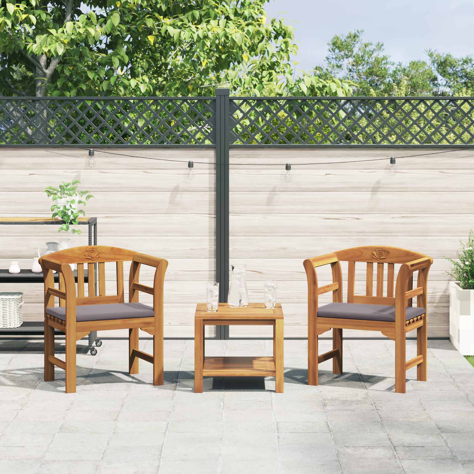 vidaXL Rosenbank Natur 68,5 x 46 x 82,5 cm Massivholz Akazie