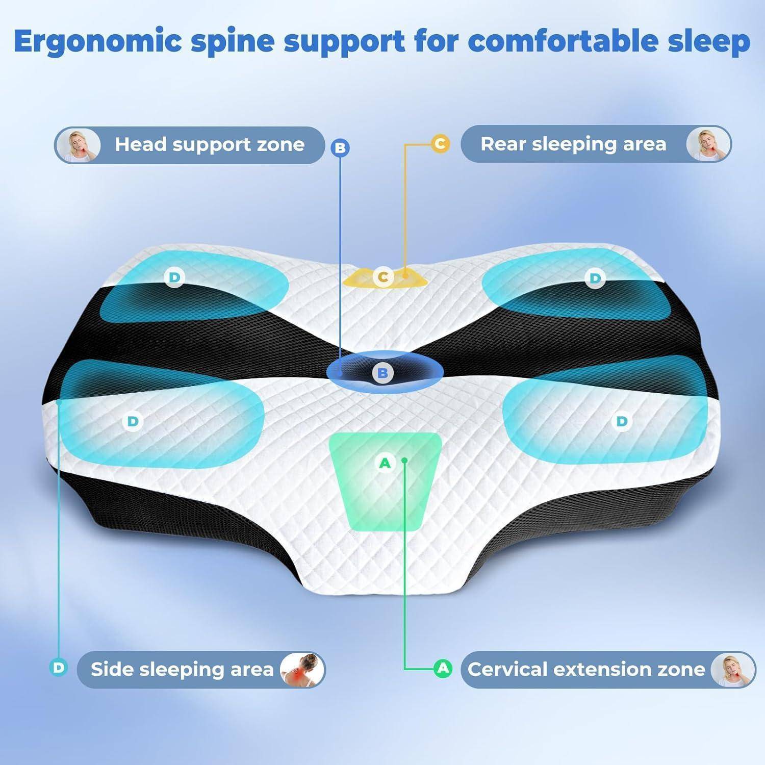 Nackenkissen Memory Foam ergonomisch orthopädisch Seitenschläfer