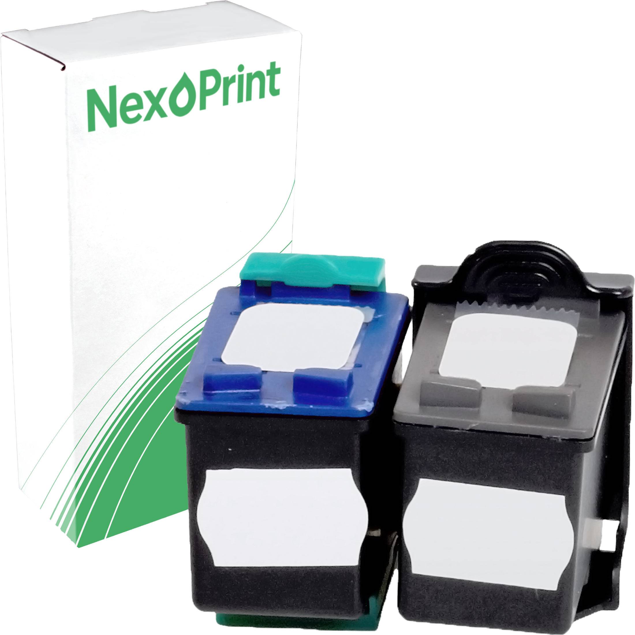 Zwei Druckerpatronen in einer weißen Schachtel mit der Aufschrift 