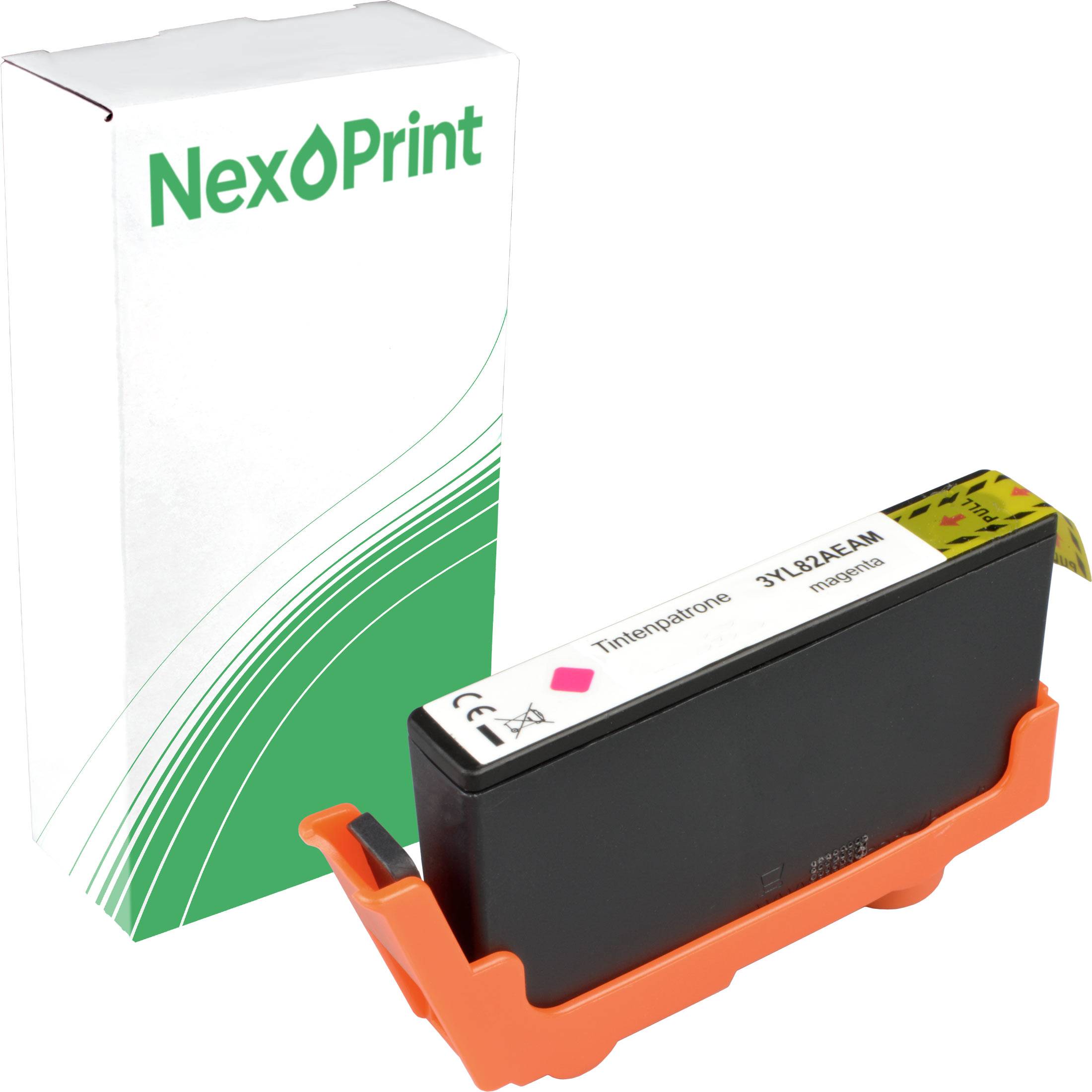 NexPrint' Druckerpatronen-Verpackung und Kartusche mit grünem Wellendesign.