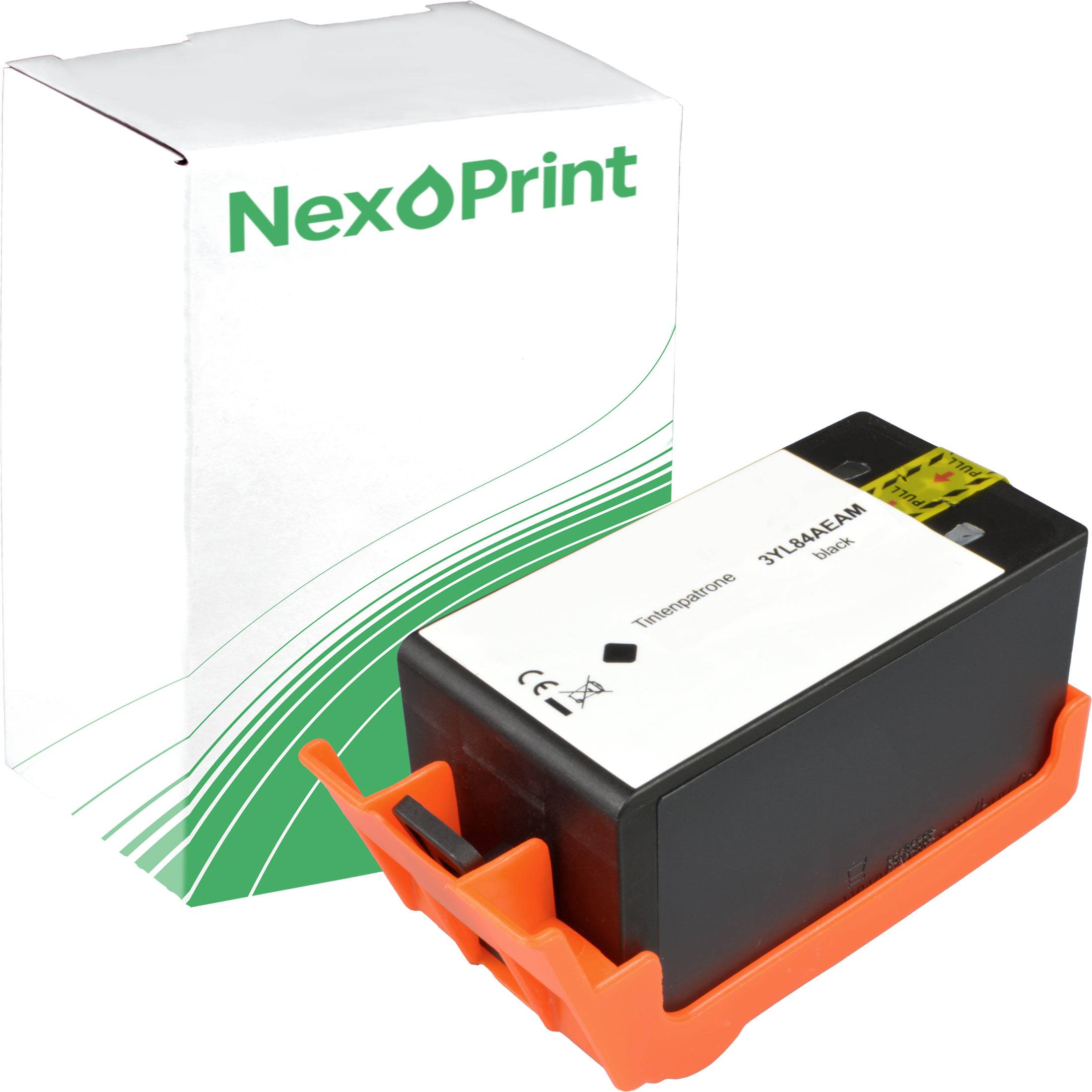 NexPrint-Tintenpatrone in Verpackung, beschriftet mit '920XLAMAEAM Schwarz'.