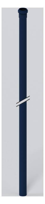 Eine marineblau vertikale Bande kreuzt sich mit einer weißen diagonalen Bande auf einem hellgrauen Hintergrund und bildet ein minimalistisches geometrisches Design.