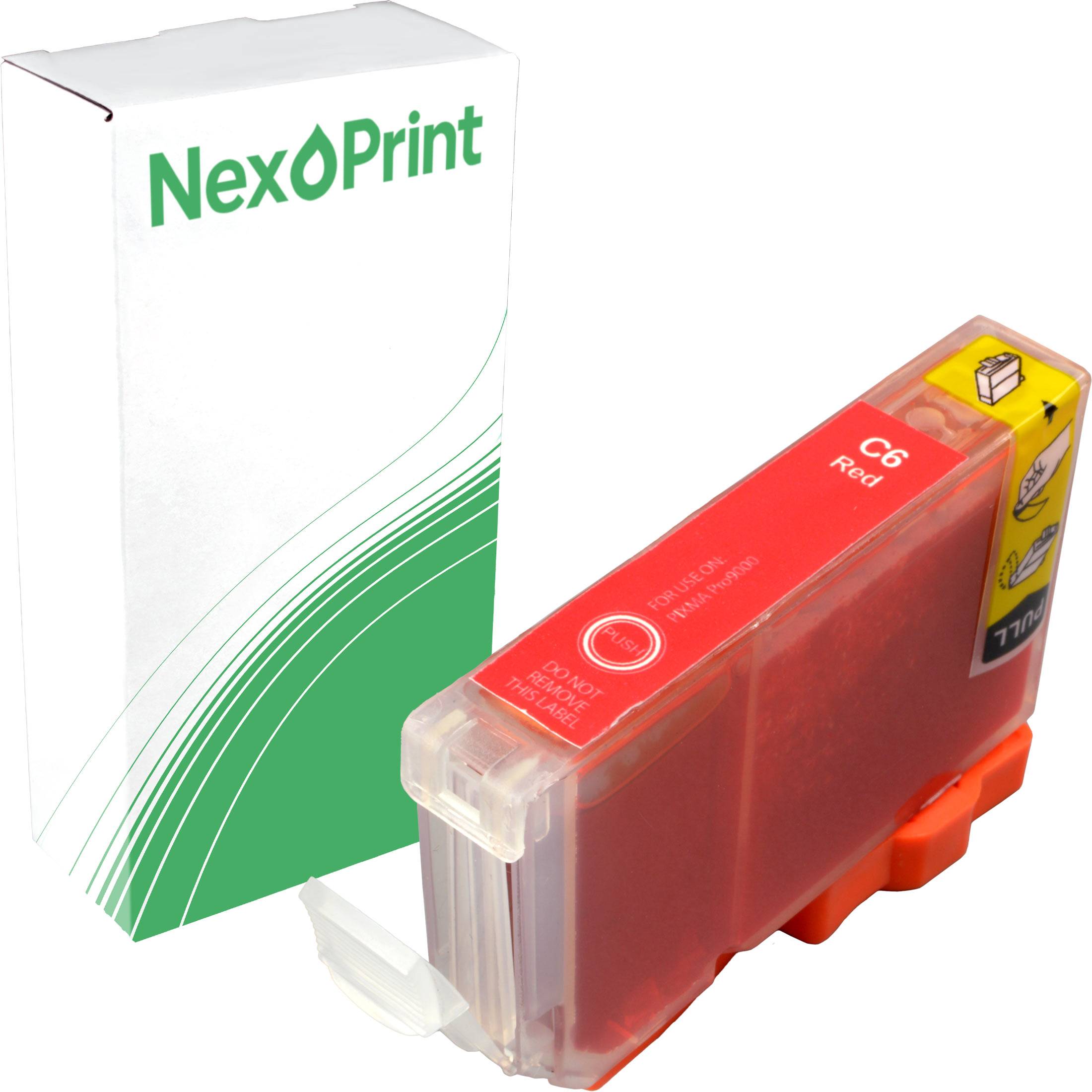 Roter Tintenpatrone mit der Bezeichnung 