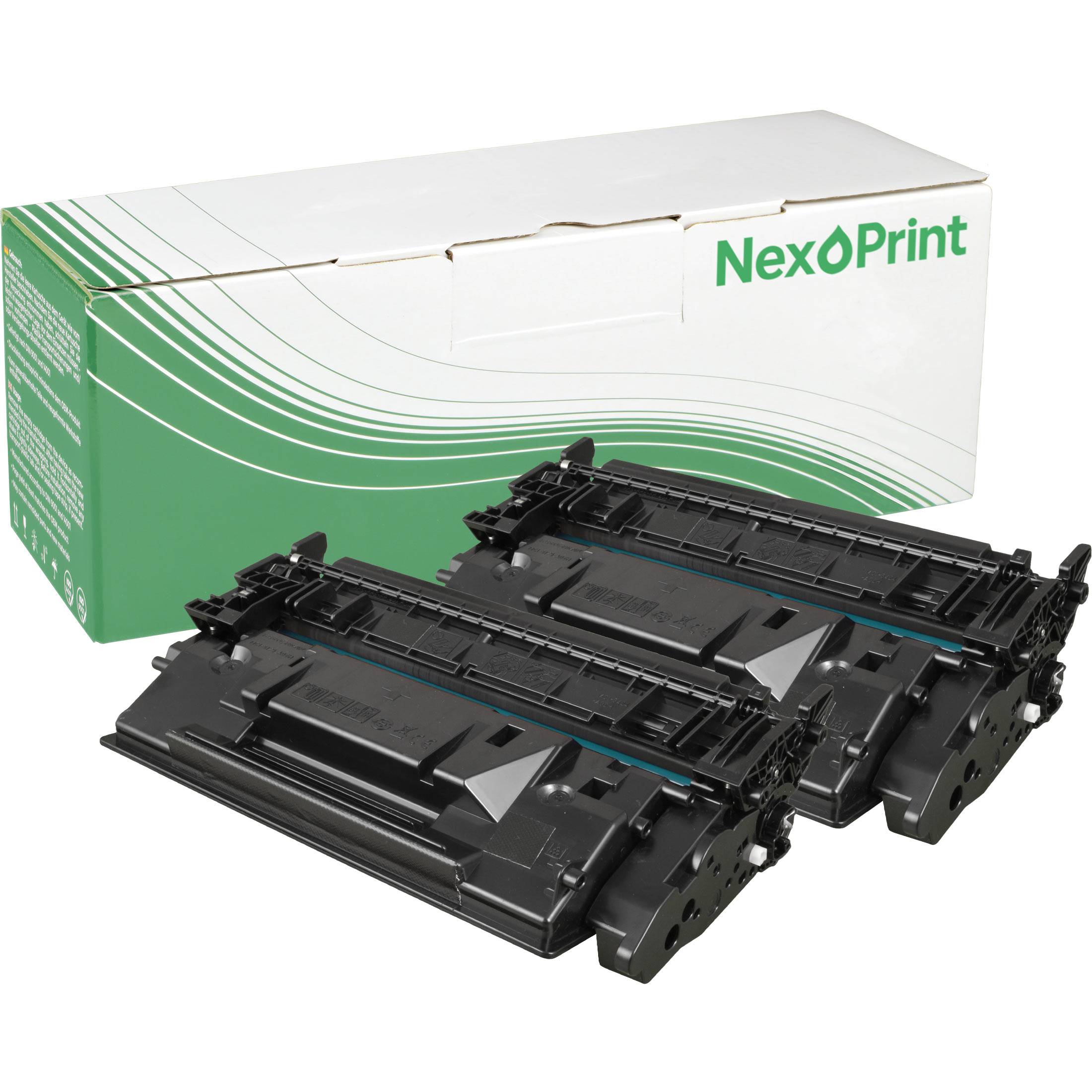 Druckertonerkartuschen, die vor einer mit „NexoPrint