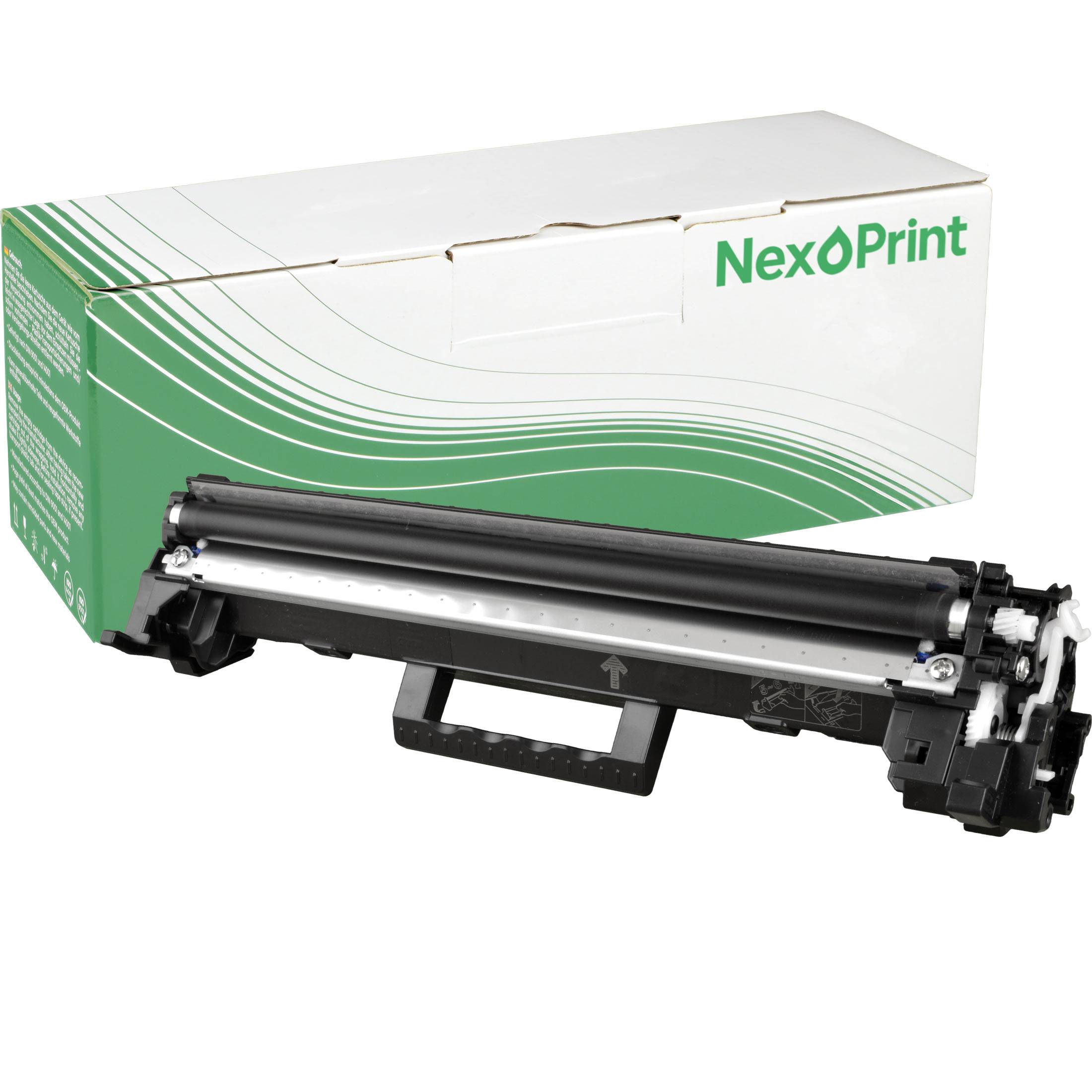 Drucktonerpatrone mit grüner und weißer Verpackungsschachtel mit der Bezeichnung „NexPrint