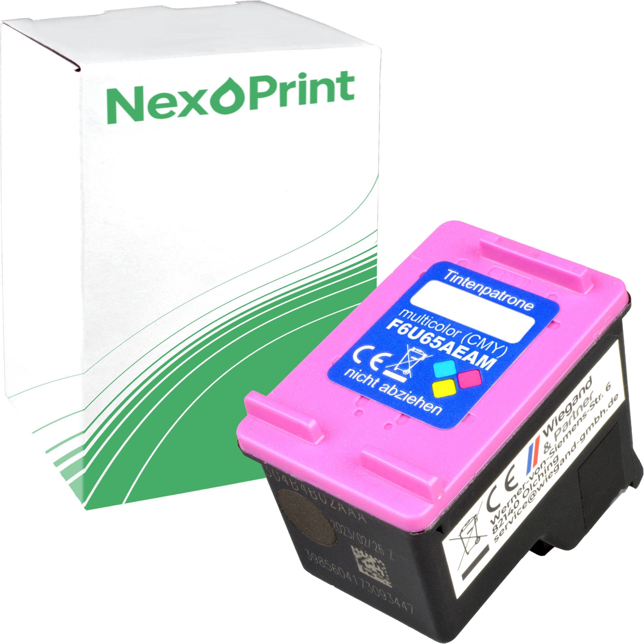 Pinke NexPrint-Tintenpatrone mit der Bezeichnung 