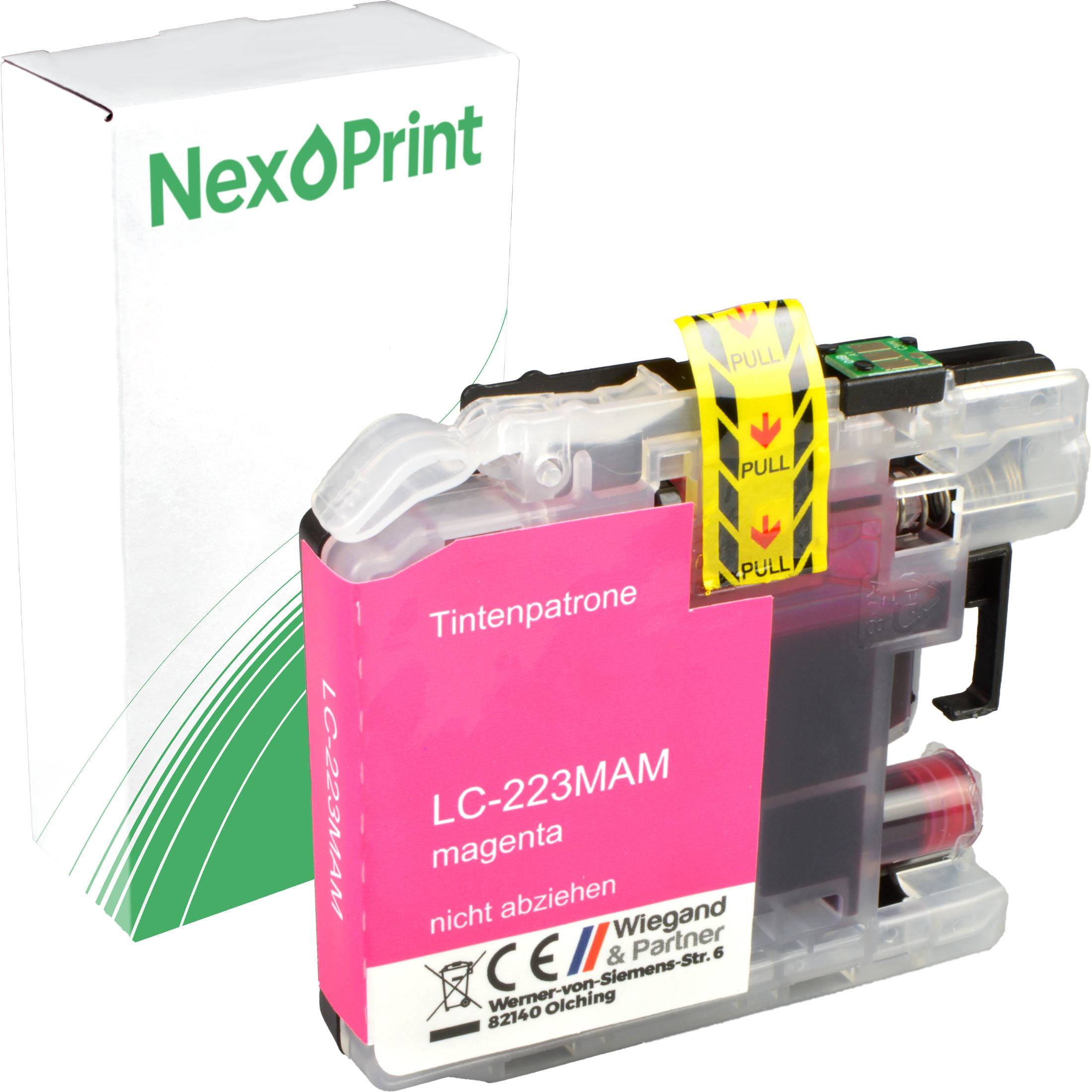 Tintenpatrone für NexPrint-Drucker, mit der Bezeichnung „LC-223MAM magenta