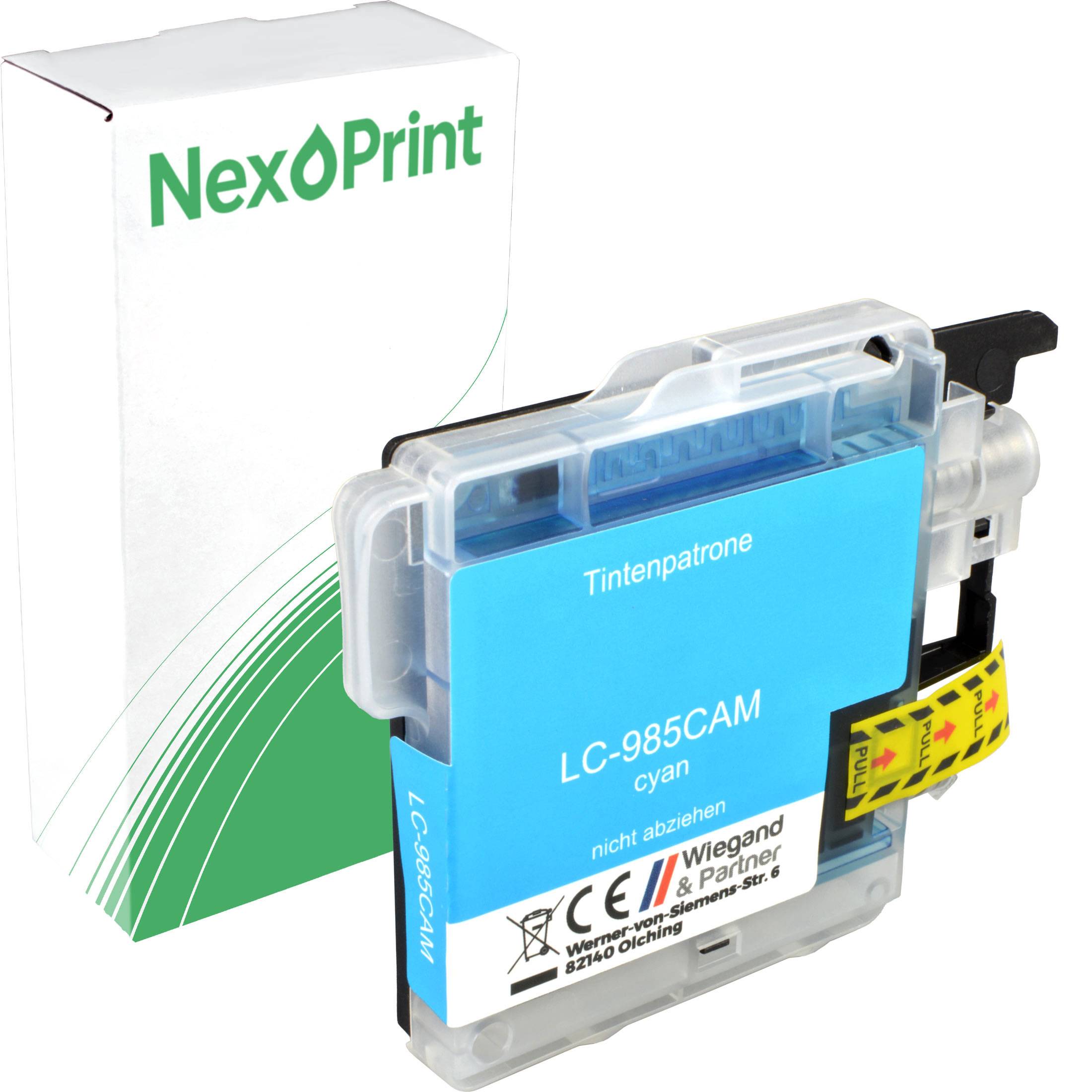 Cyan-Tintenpatrone mit 