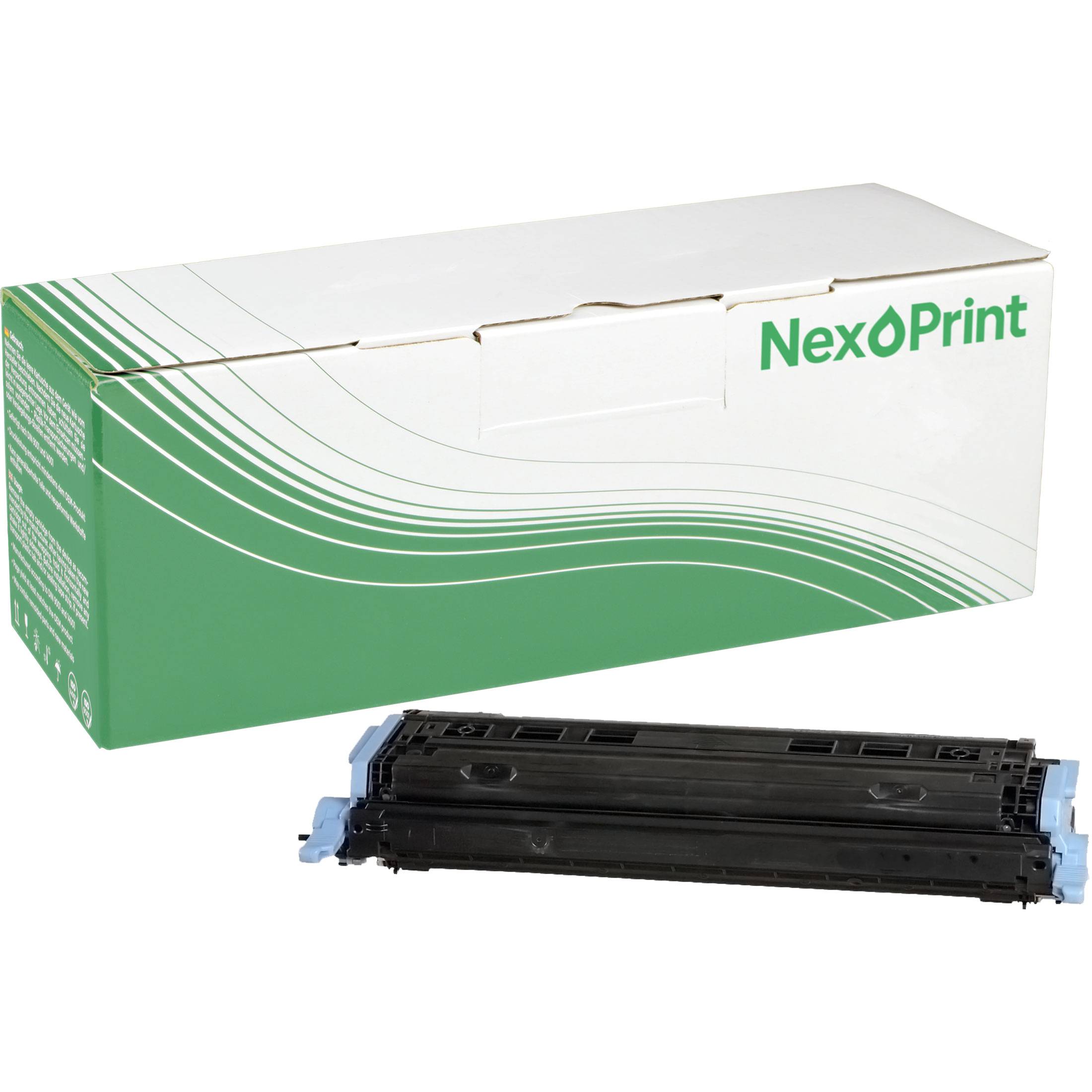 Druckertonerpatrone mit grüner und weißer 'NexoPrint'-Verpackung, entwickelt für die Büronutzung.