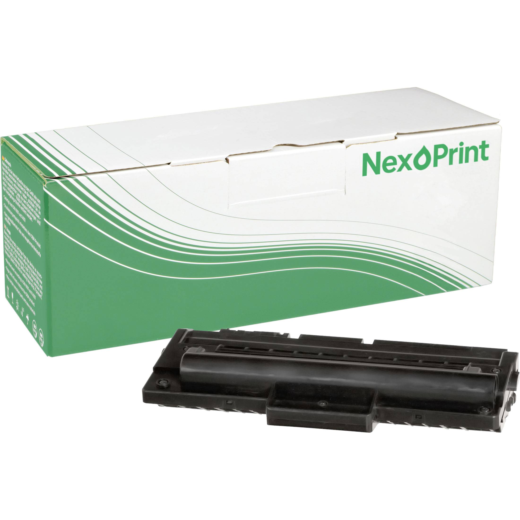 Tonerpatrone mit grüner und weißer Verpackung mit der Aufschrift NexPrint.